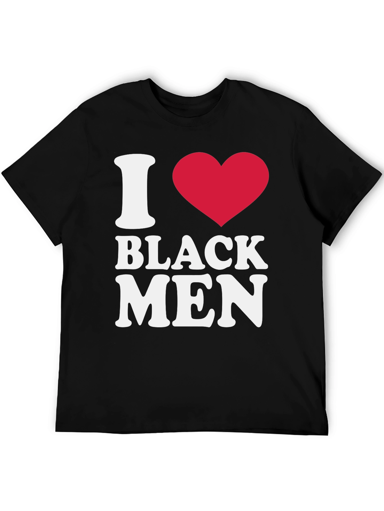 Black I Heart Black Men Graphic T-Shirt view 5