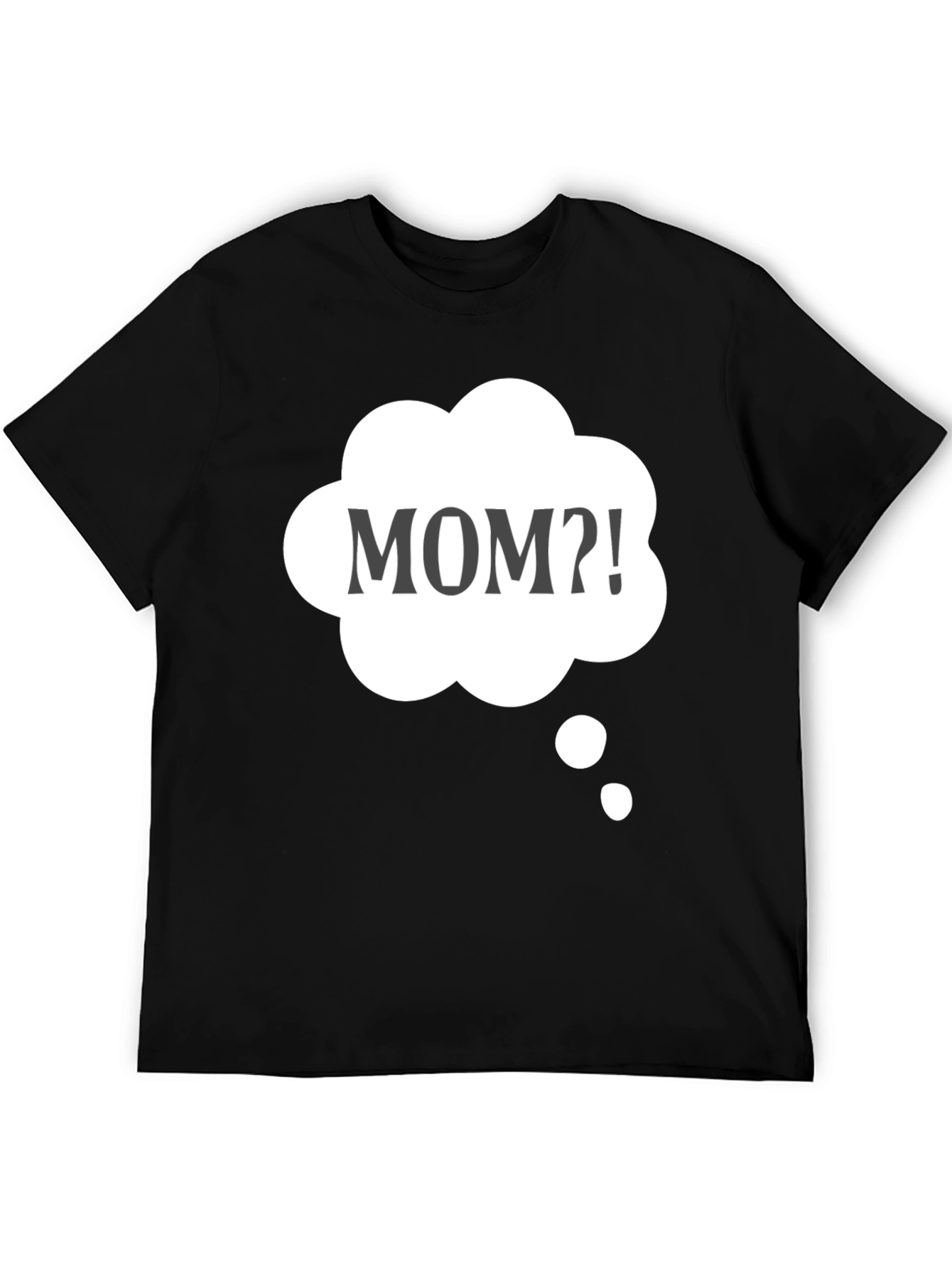 Black Mom?! Black Cotton T-Shirt - Thought Bubble Graphic Tee view 5