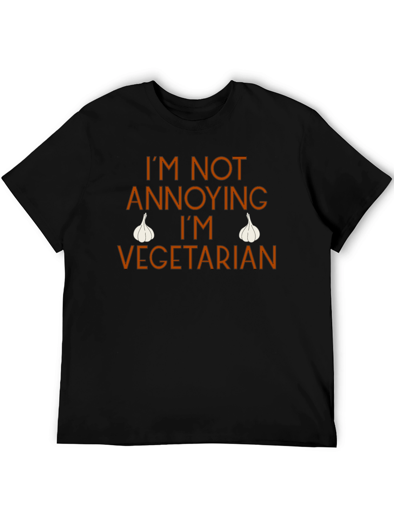 Black Funny Vegetarian T-Shirt view 5