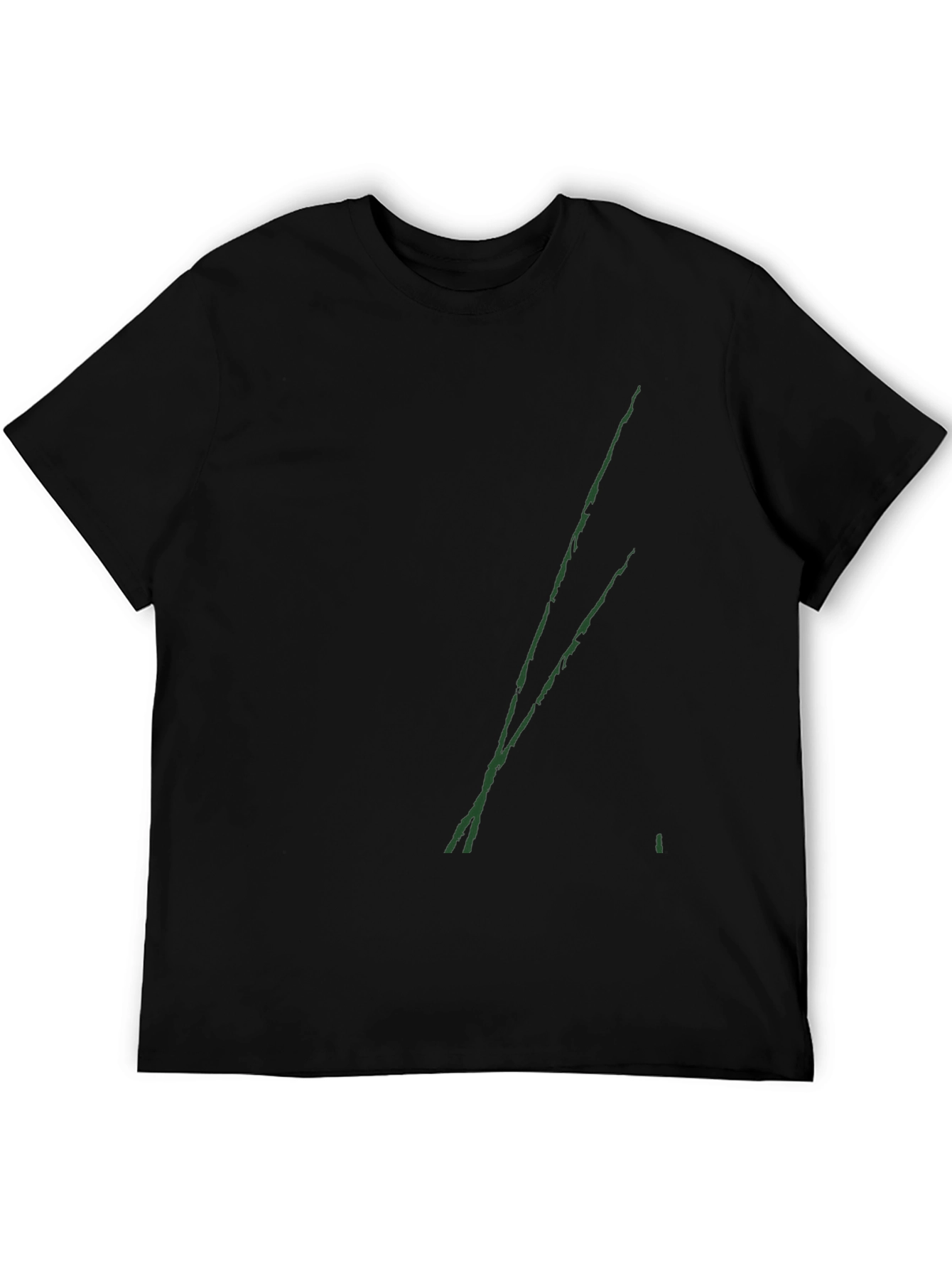 Black Men's Black Graphic Tee - Abstract Design view 5