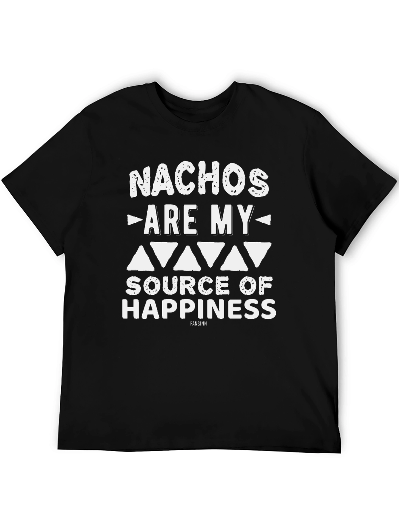 Black Nachos Are My Source of Happiness Graphic T-Shirt view 5
