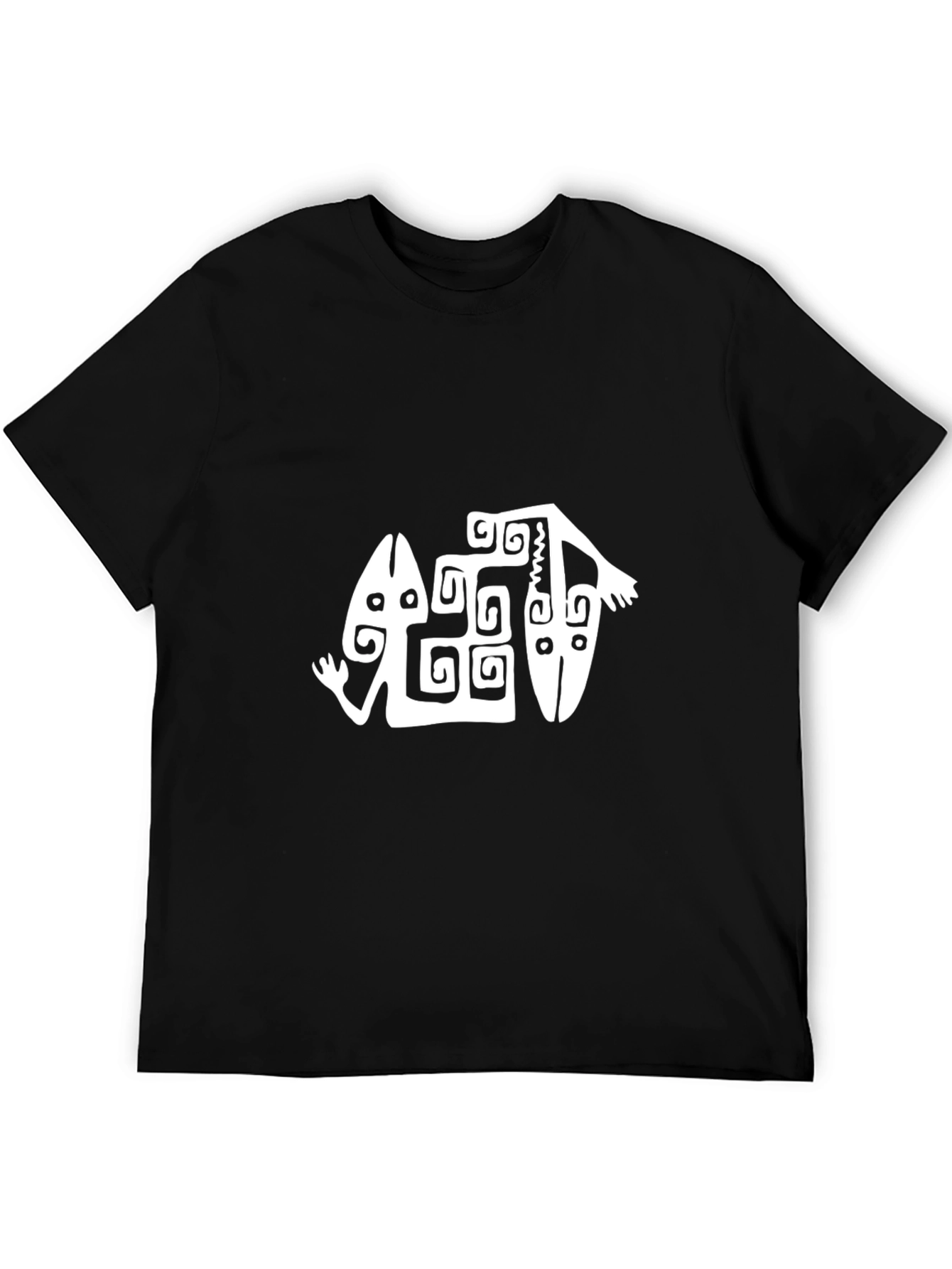 Black Unique Design Black T-Shirt view 5