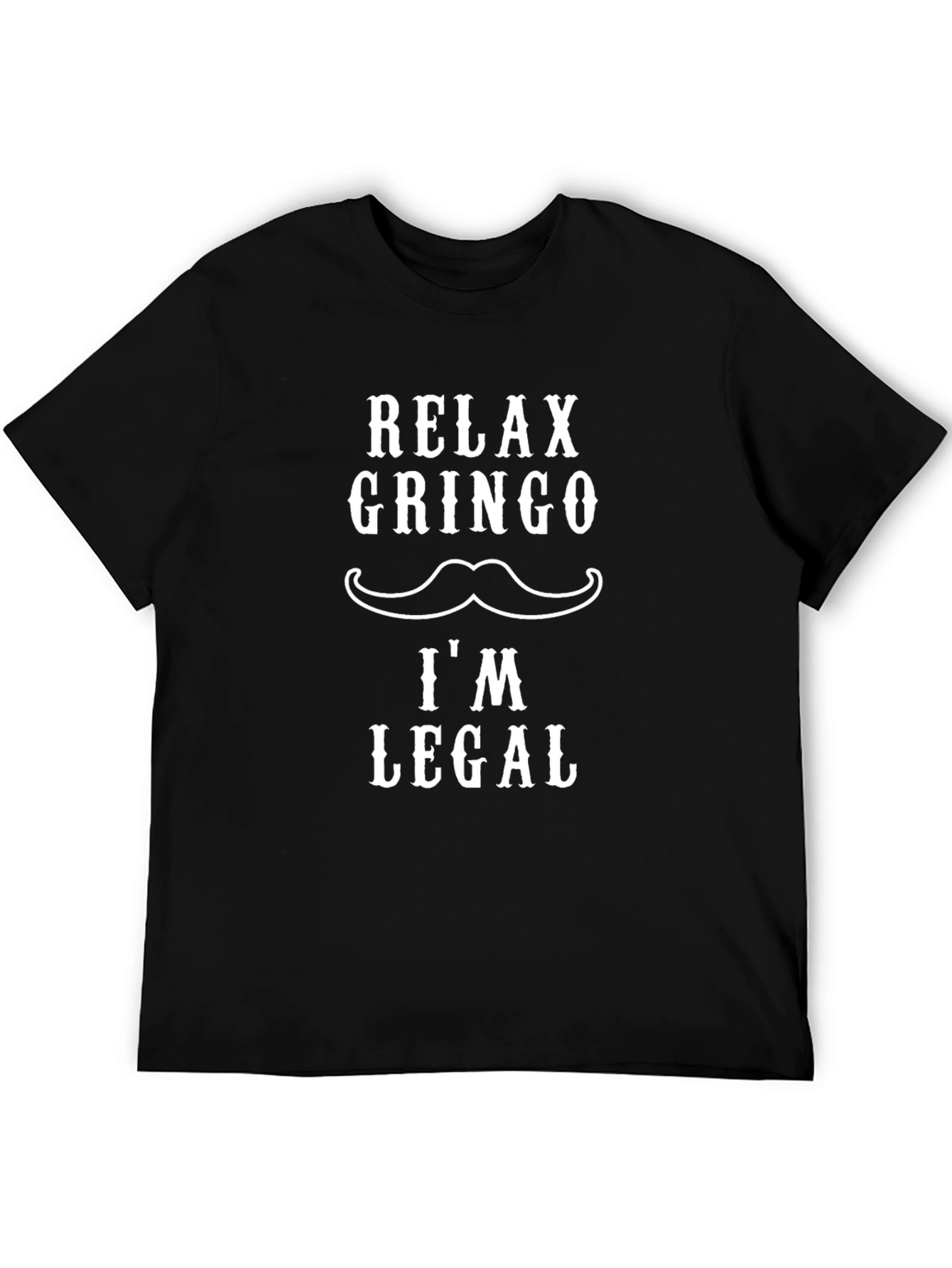 Black Relax Gringo I'm Legal Graphic T-Shirt view 5