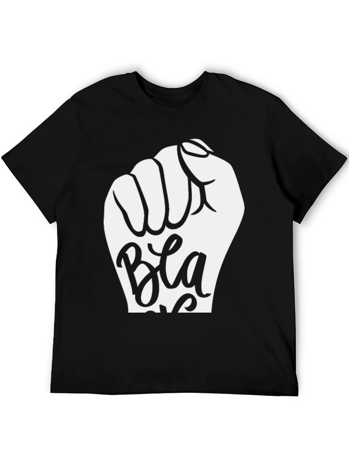 Black Black Power Fist T-Shirt - Bold Graphic Tee view 5