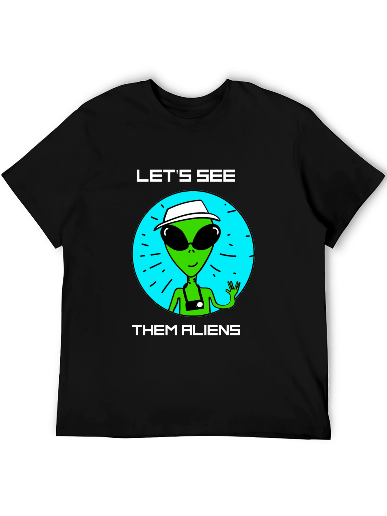 Black Let's See Them Aliens T-Shirt view 5