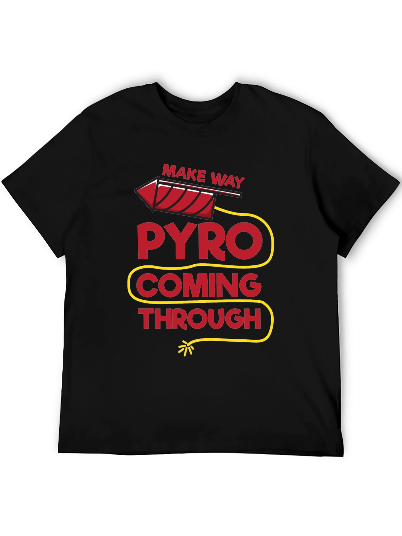 Black Pyro Coming Through Graphic T-Shirt - Black Cotton Tee view 5