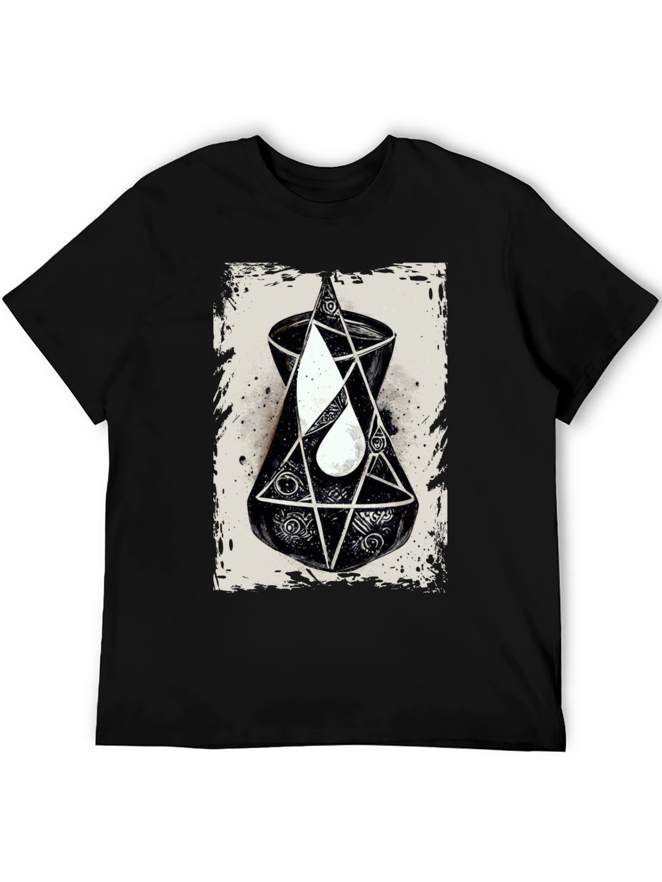 Black Esoteric Graphic Tee - Occult Symbolism T-Shirt view 5