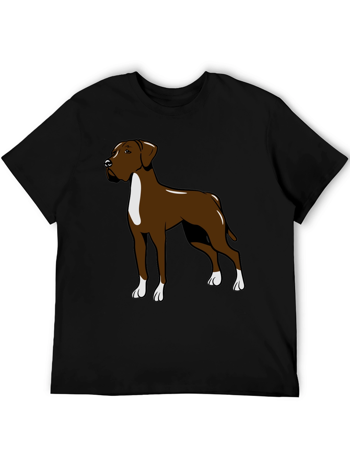 Black Boxer Dog Graphic T-Shirt - Trendy Canine Design view 5