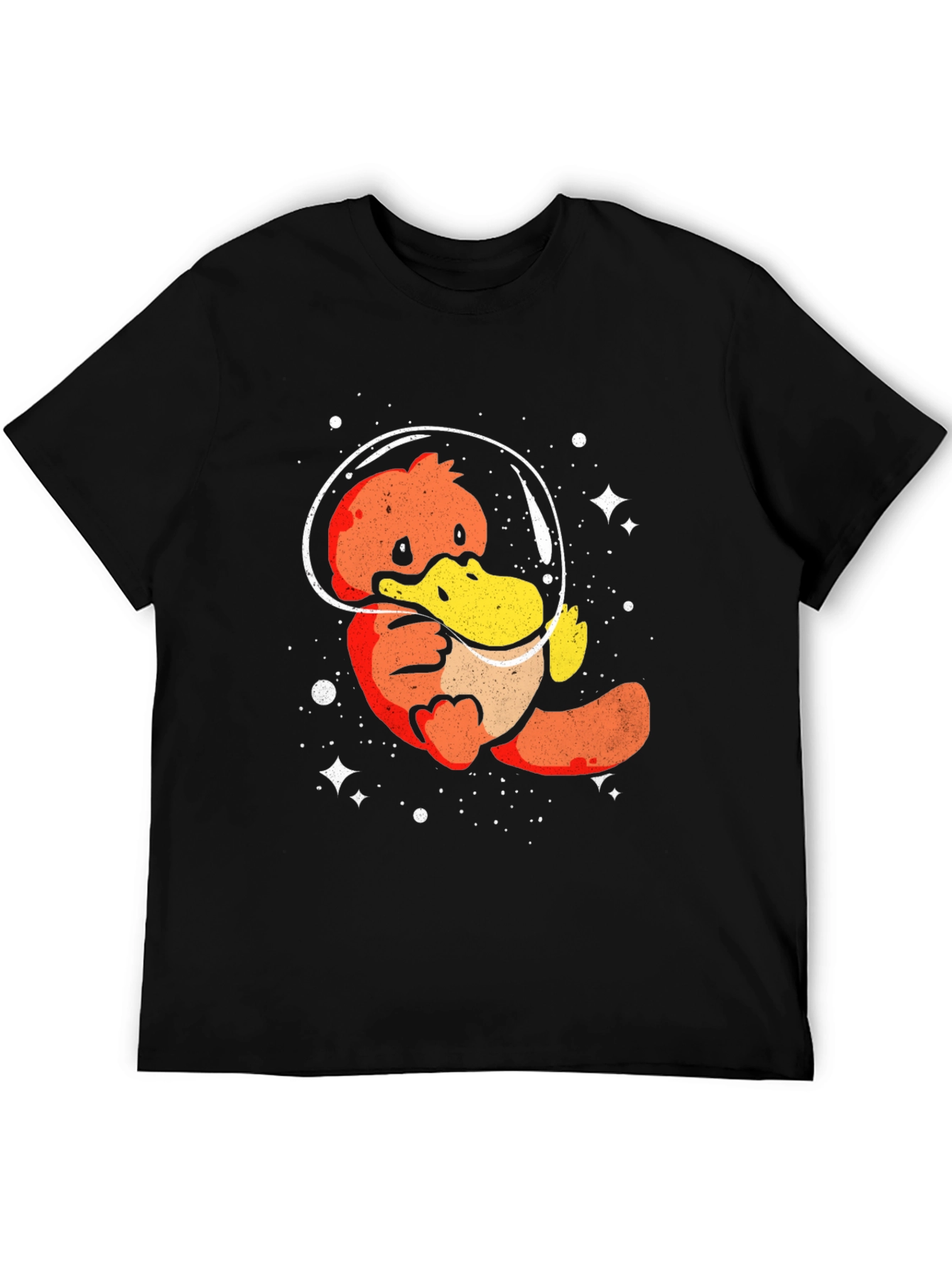Black Astronaut Platypus Graphic Tee - Unique Space Design view 5