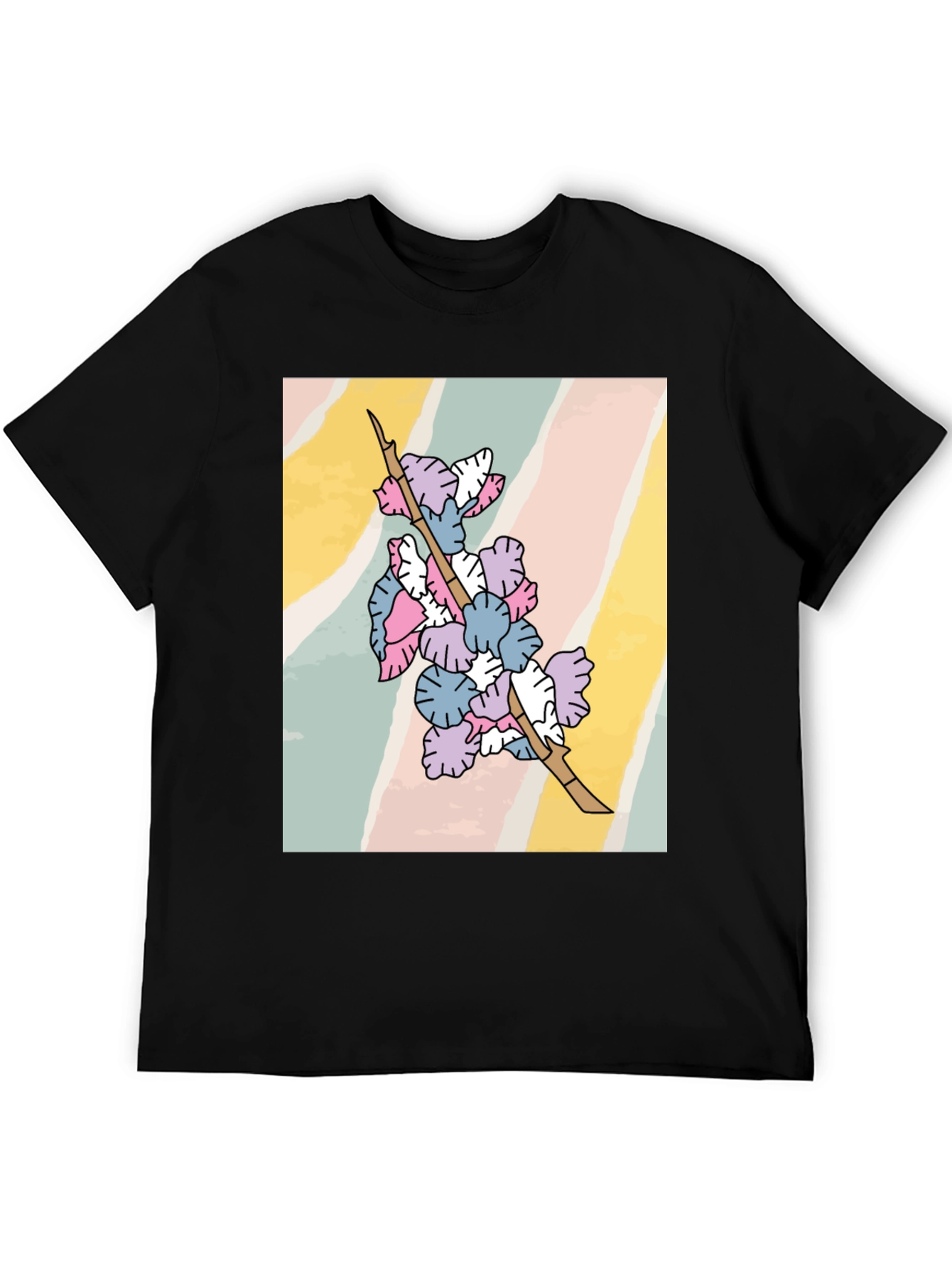 Black Floral Branch Graphic Tee view 5