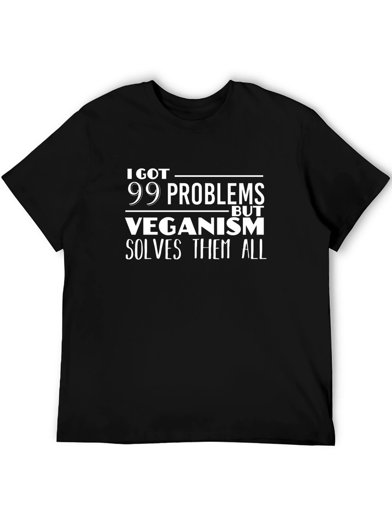Black Veganism Solves All Problems T-Shirt view 5