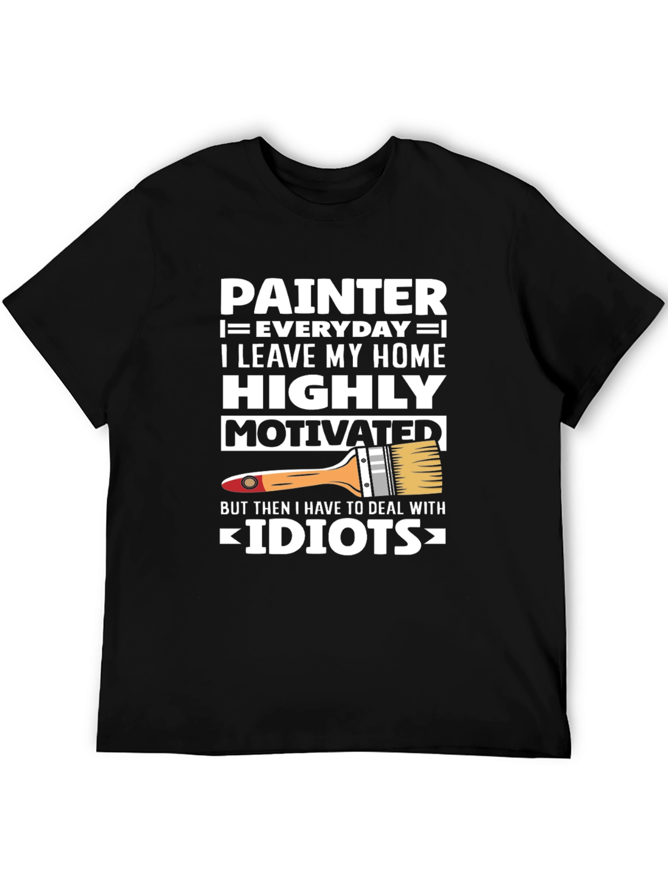 Black Painter T-Shirt - Everyday Highly Motivated view 5