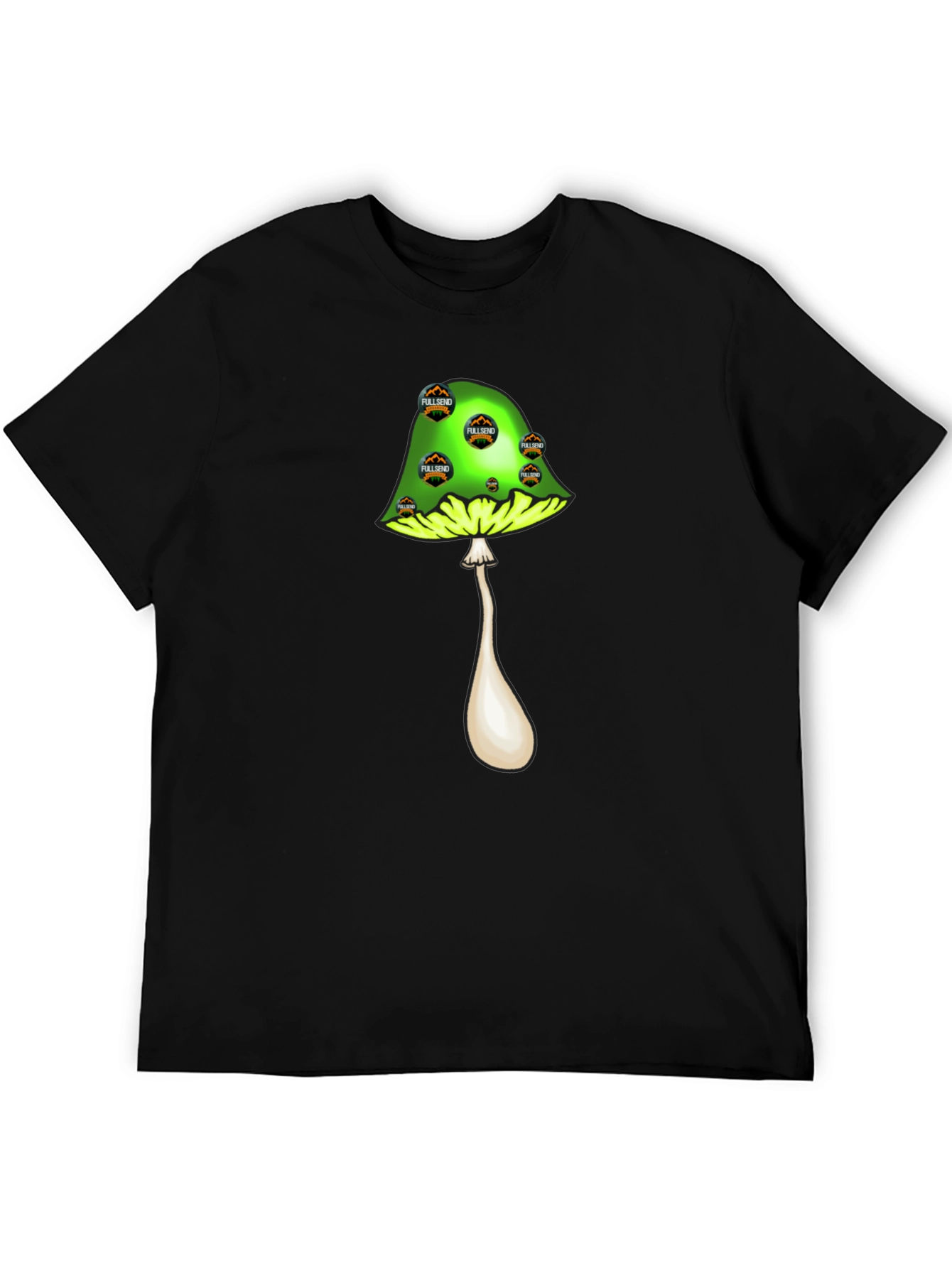 Black Mushroom Graphic T-Shirt - Black view 5