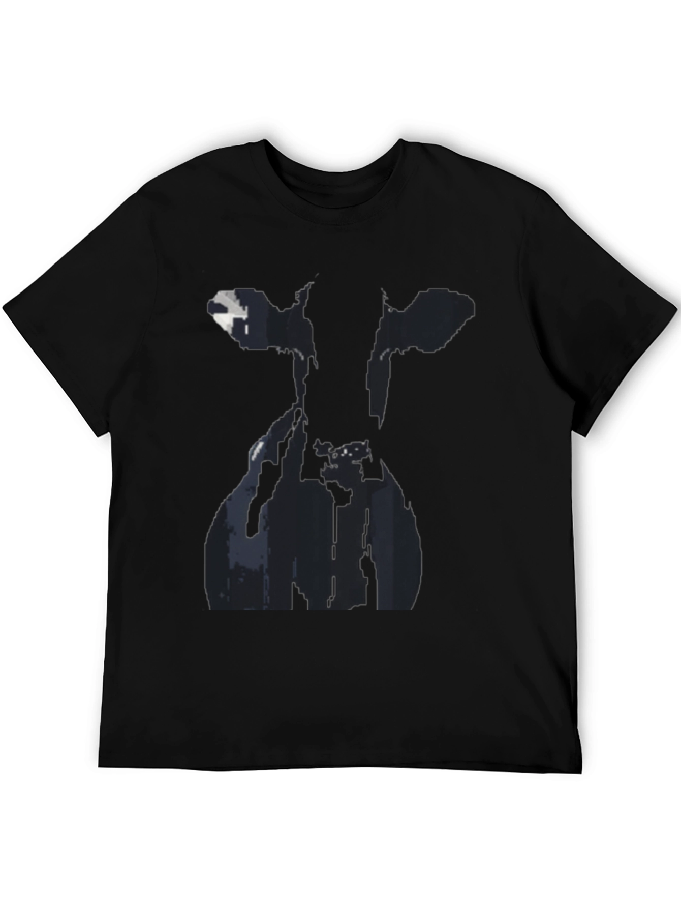 Black Cow Silhouette Black Graphic Tee view 5