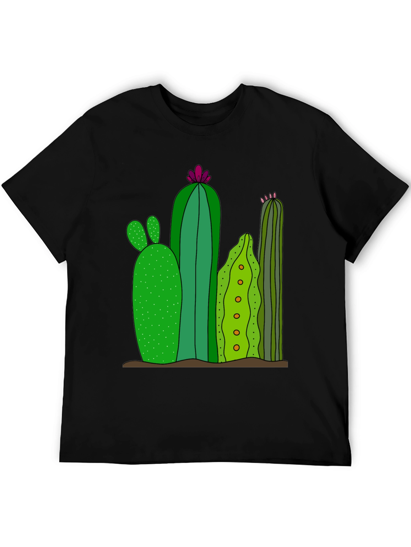 Black Cactus Graphic Print T-Shirt view 5