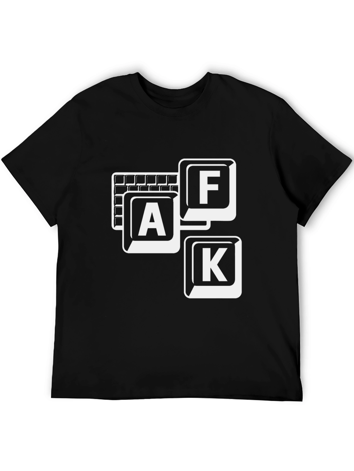 Black AFK Keyboard T-Shirt - Gamer Style view 5