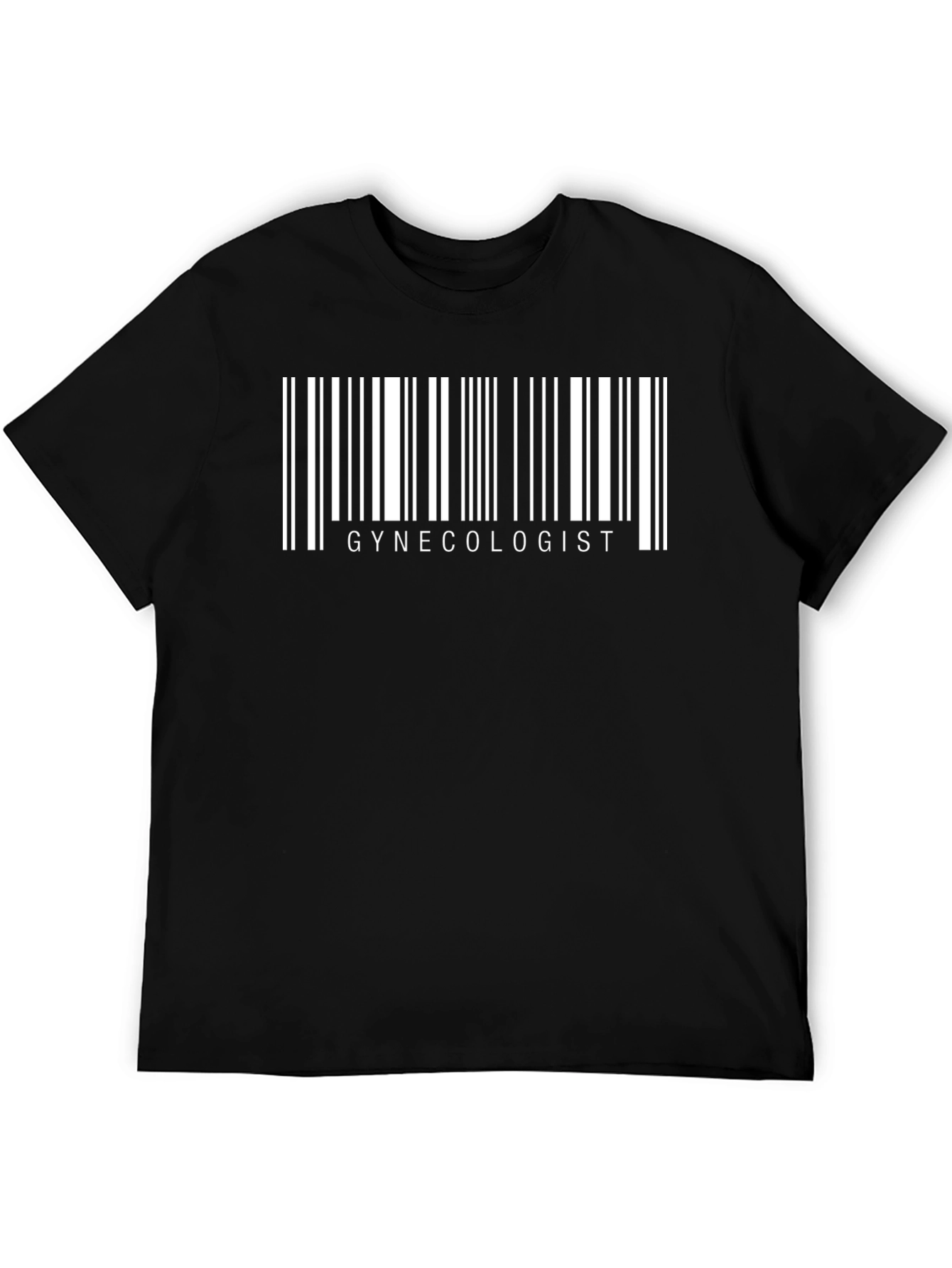 Black Gynecologist Barcode T-Shirt - Funny Doctor Tee view 5