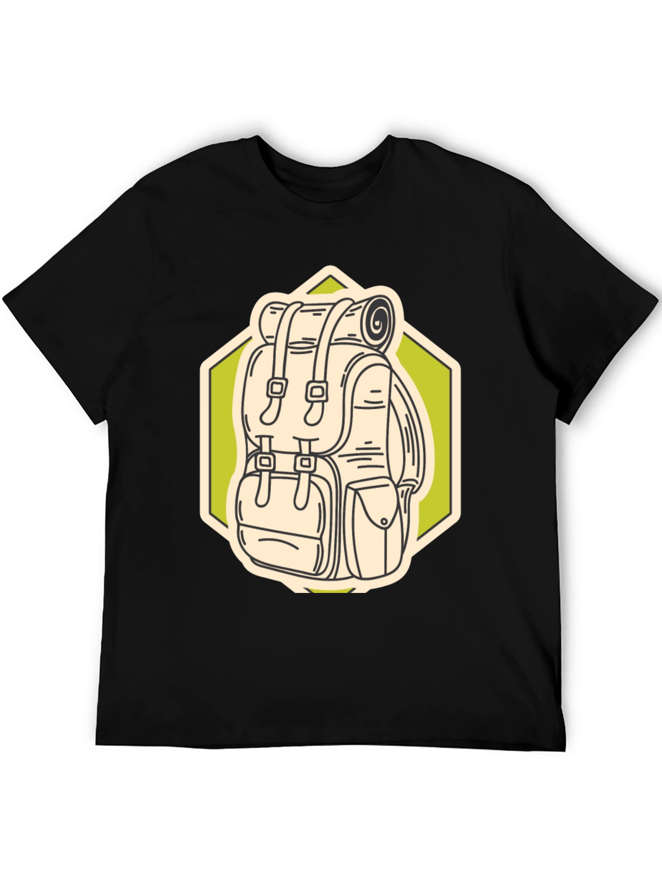 Black Hiking Backpack Graphic T-Shirt - Adventure Ready view 5