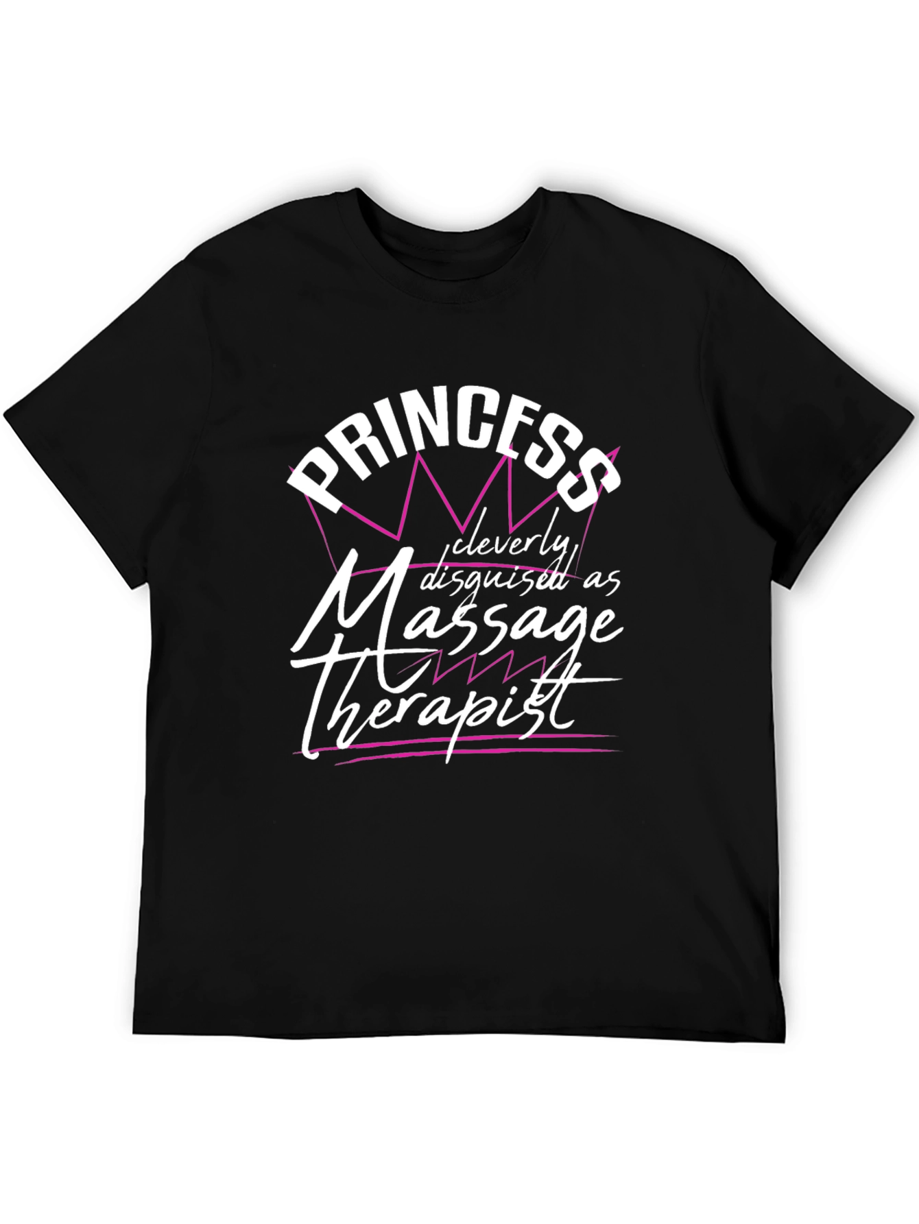 Black Princess Massage Therapist Black T-Shirt view 5