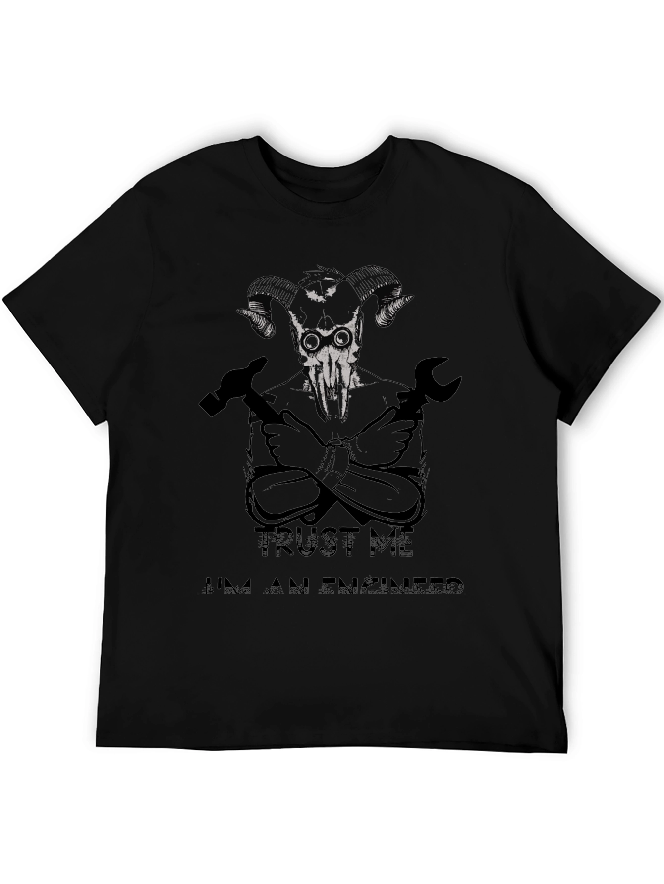 Black Trust Me I'm An Engineer T-Shirt view 5