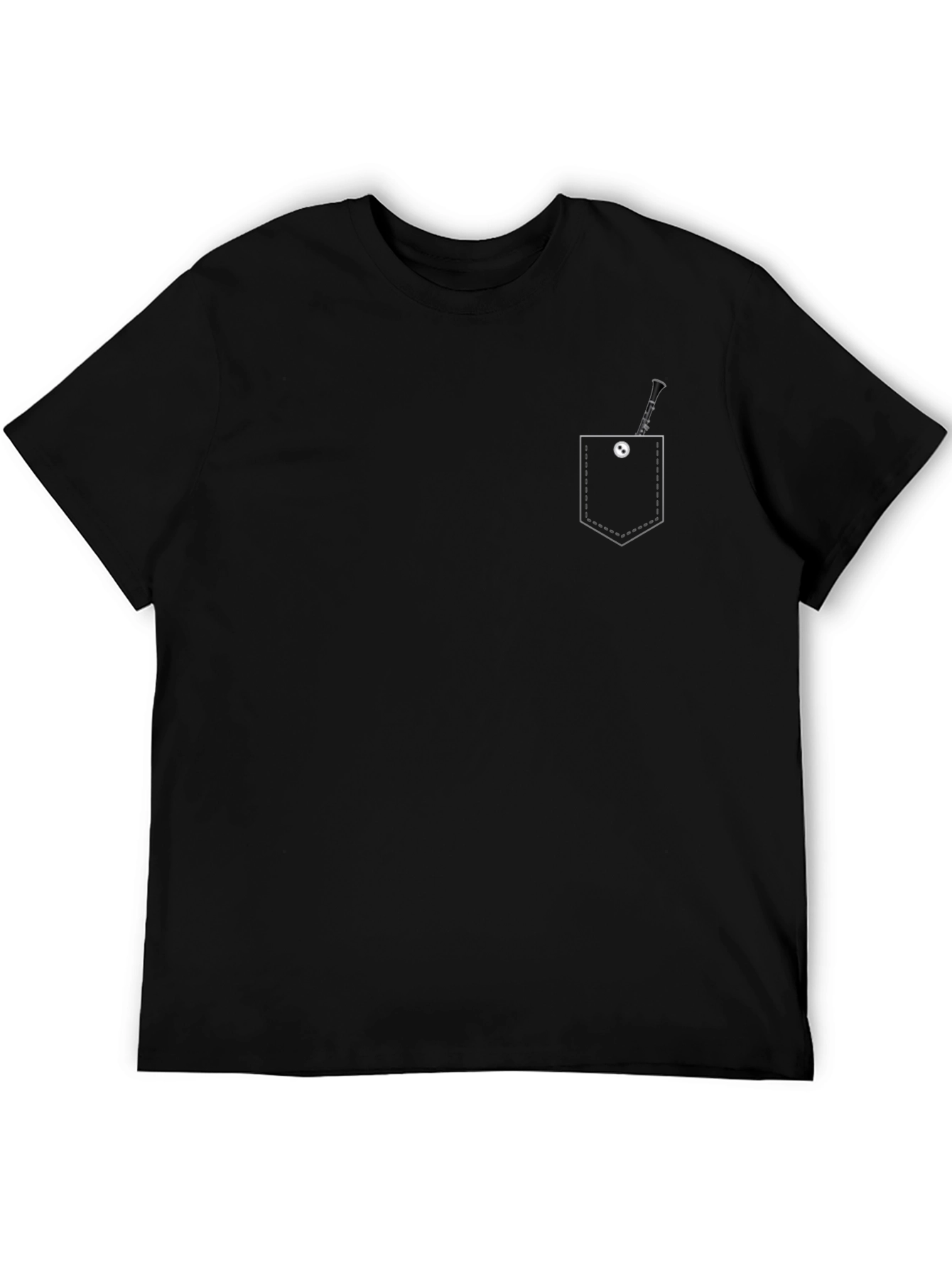 Black Men's Black Pocket Print Tee - Novelty Instrument view 5
