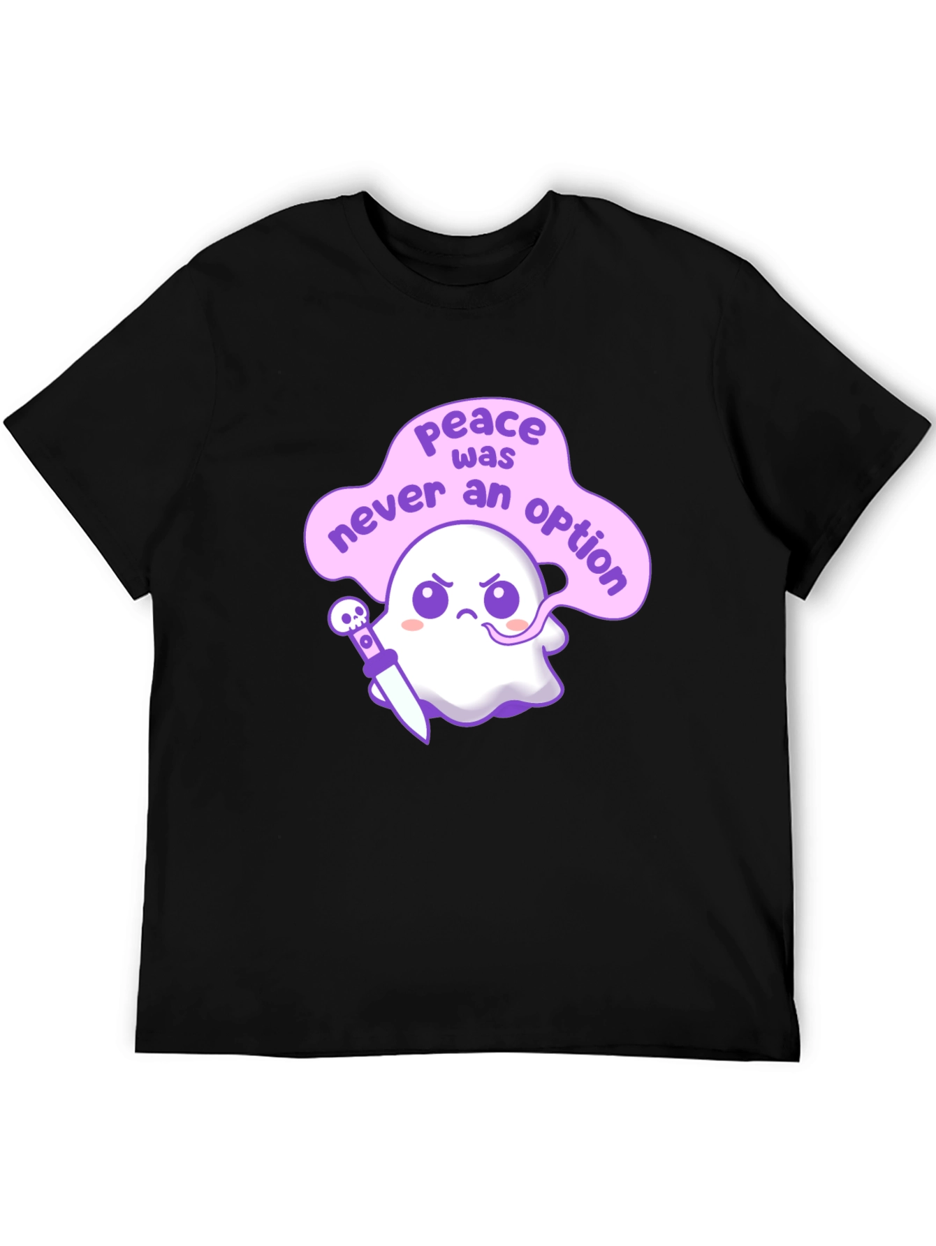 Black Peace Was Never an Option Ghost T-Shirt view 5