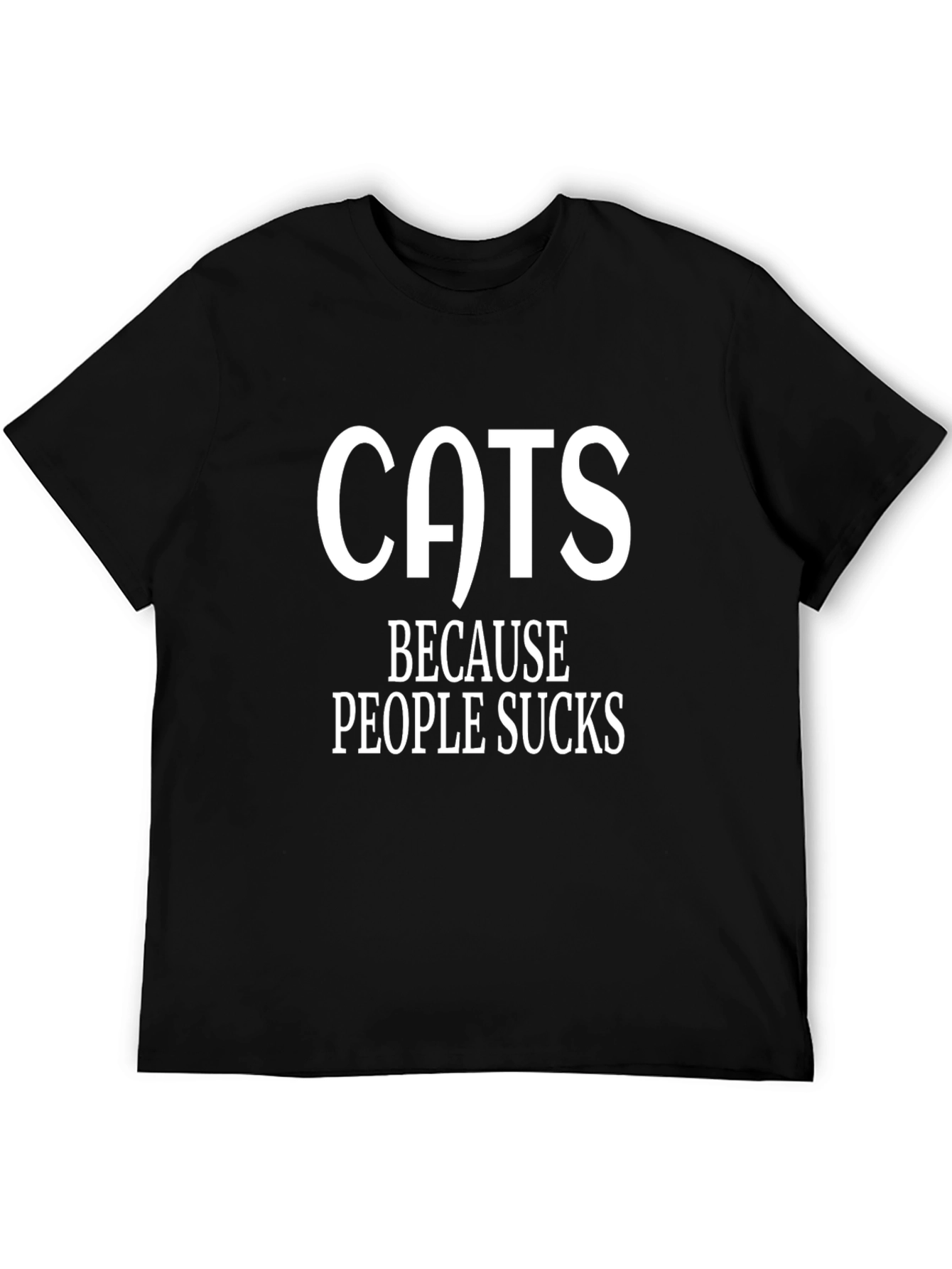 Black Cats Because People Sucks Graphic T-Shirt view 5