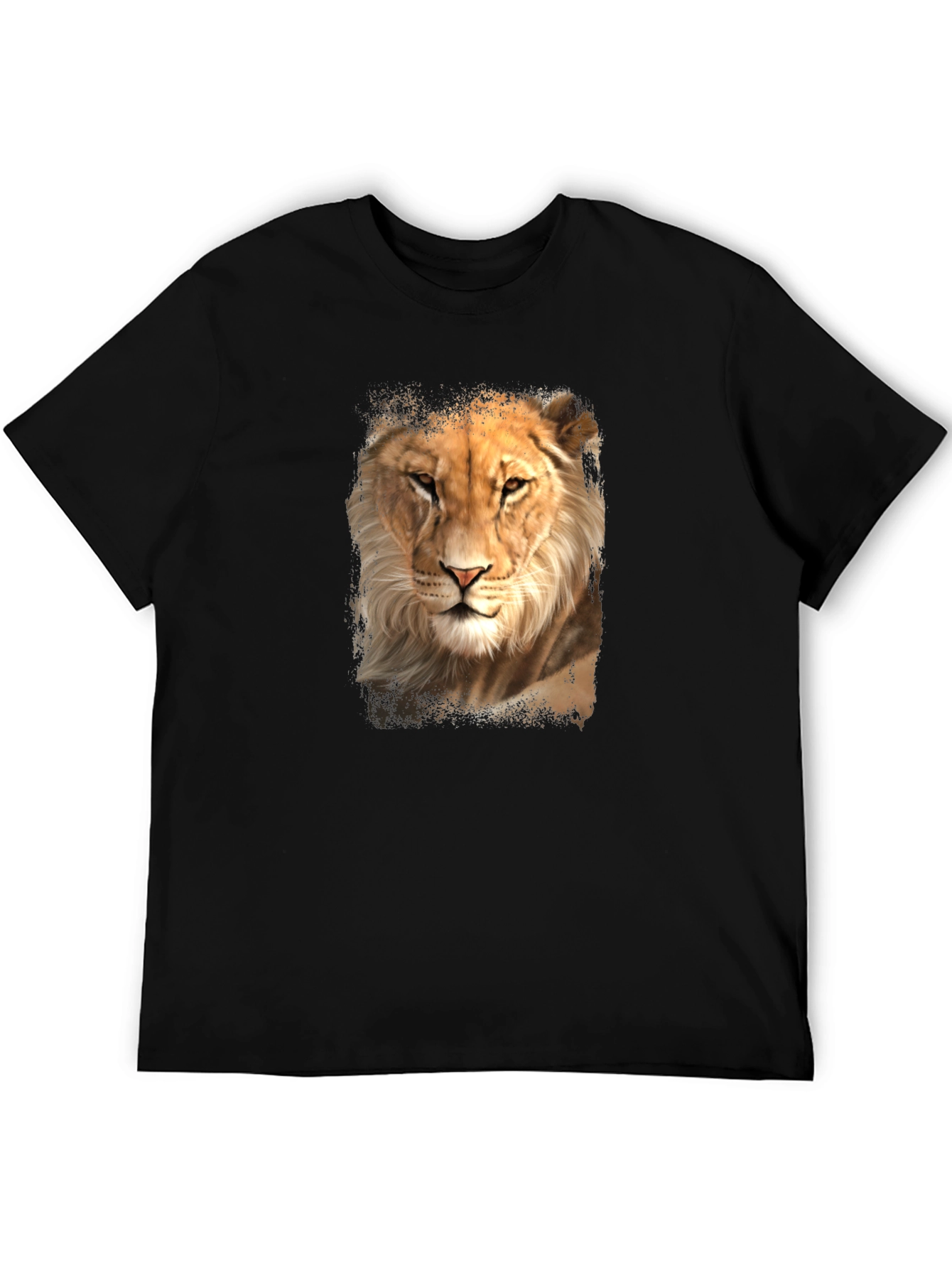 Black Lion Graphic Tee - Black Casual T-Shirt view 5