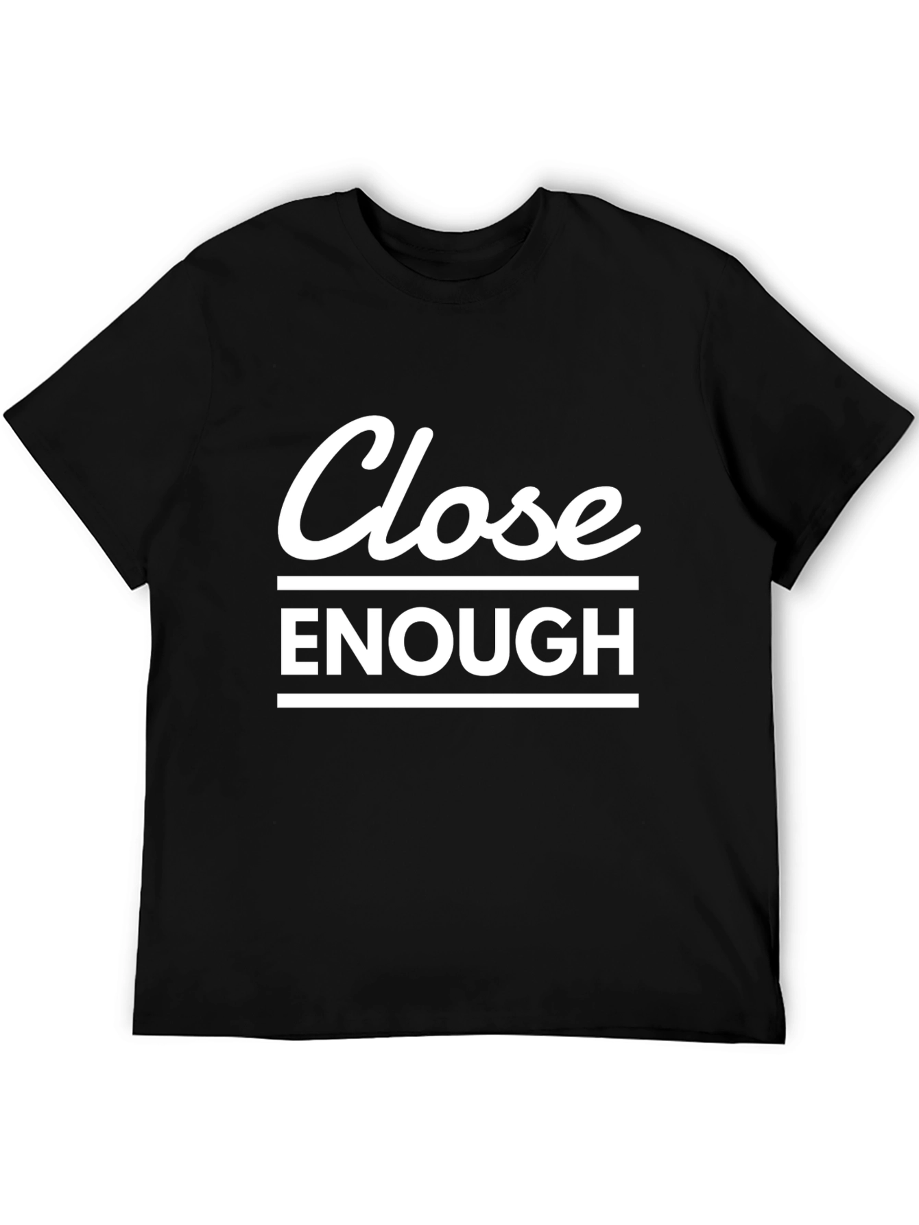 Black Close Enough Graphic T-Shirt - Casual Comfort view 5
