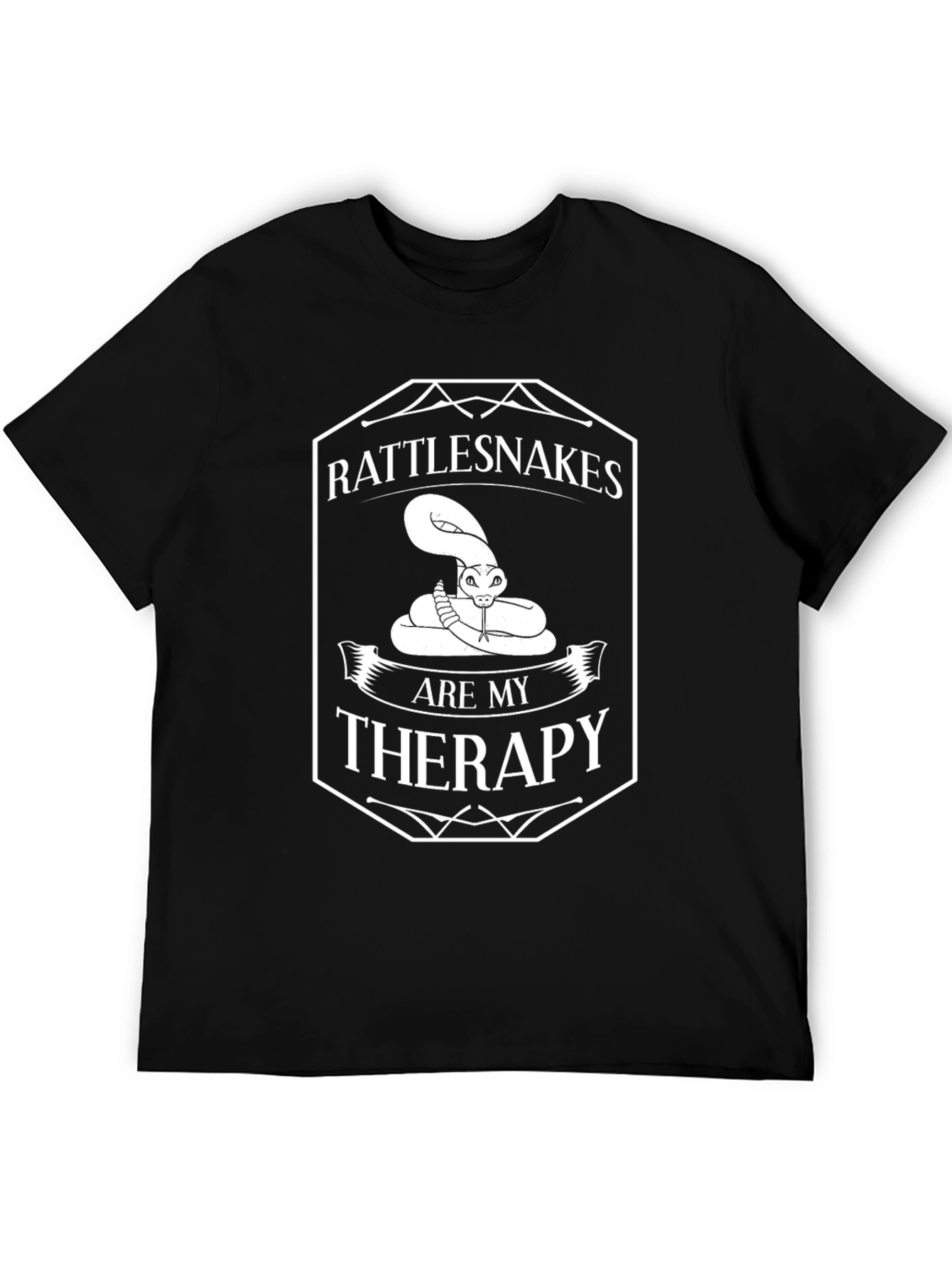 Black Rattlesnakes Are My Therapy Graphic T-Shirt view 5