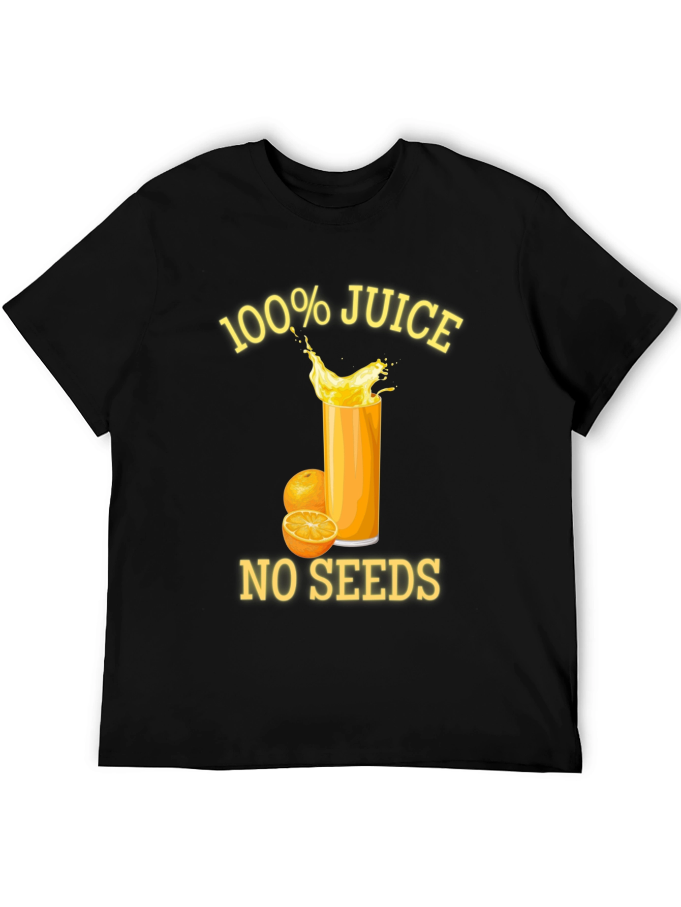 Black 100% Juice No Seeds Graphic Tee view 5