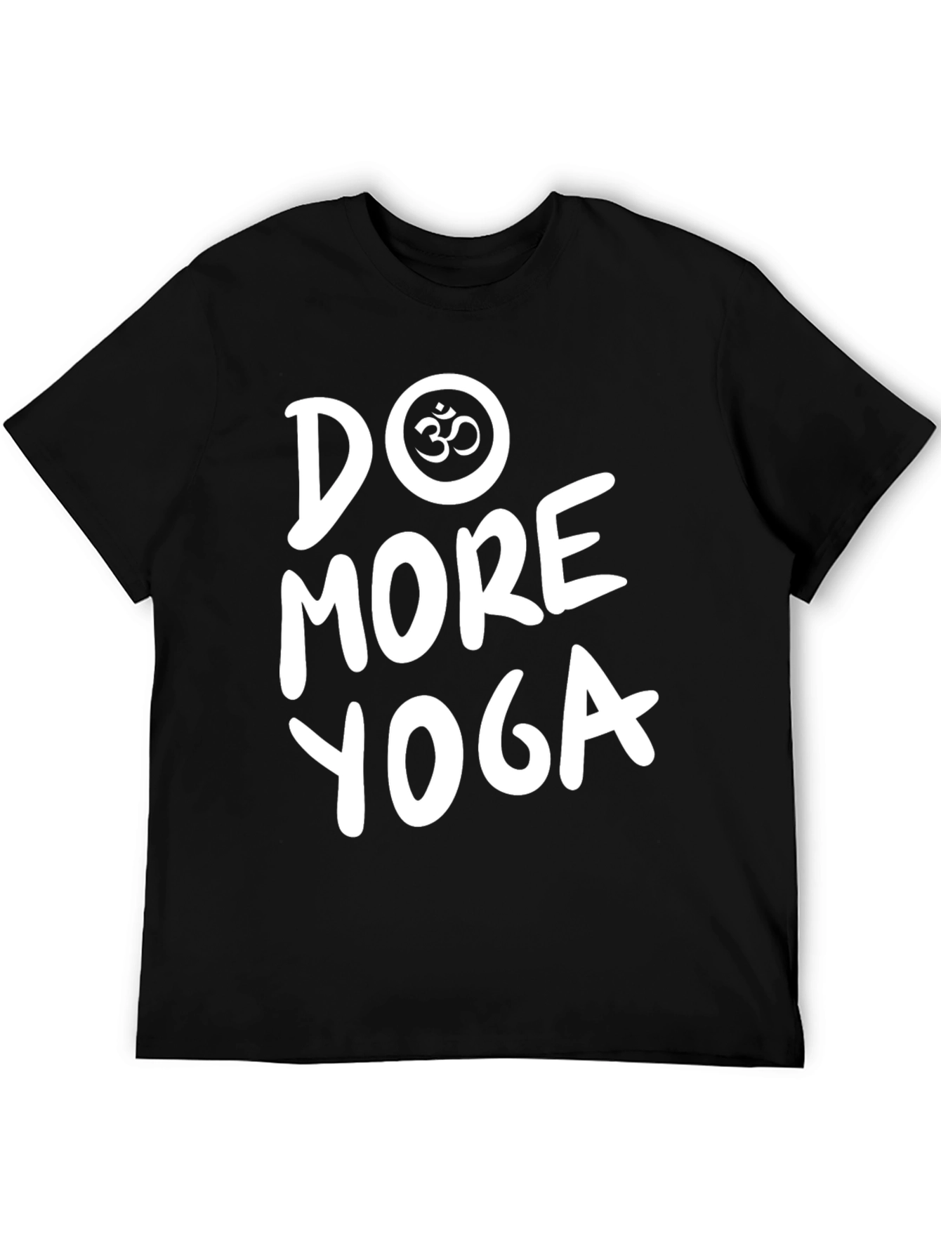 Black Do More Yoga Graphic Tee Black Cotton Blend T-Shirt view 5