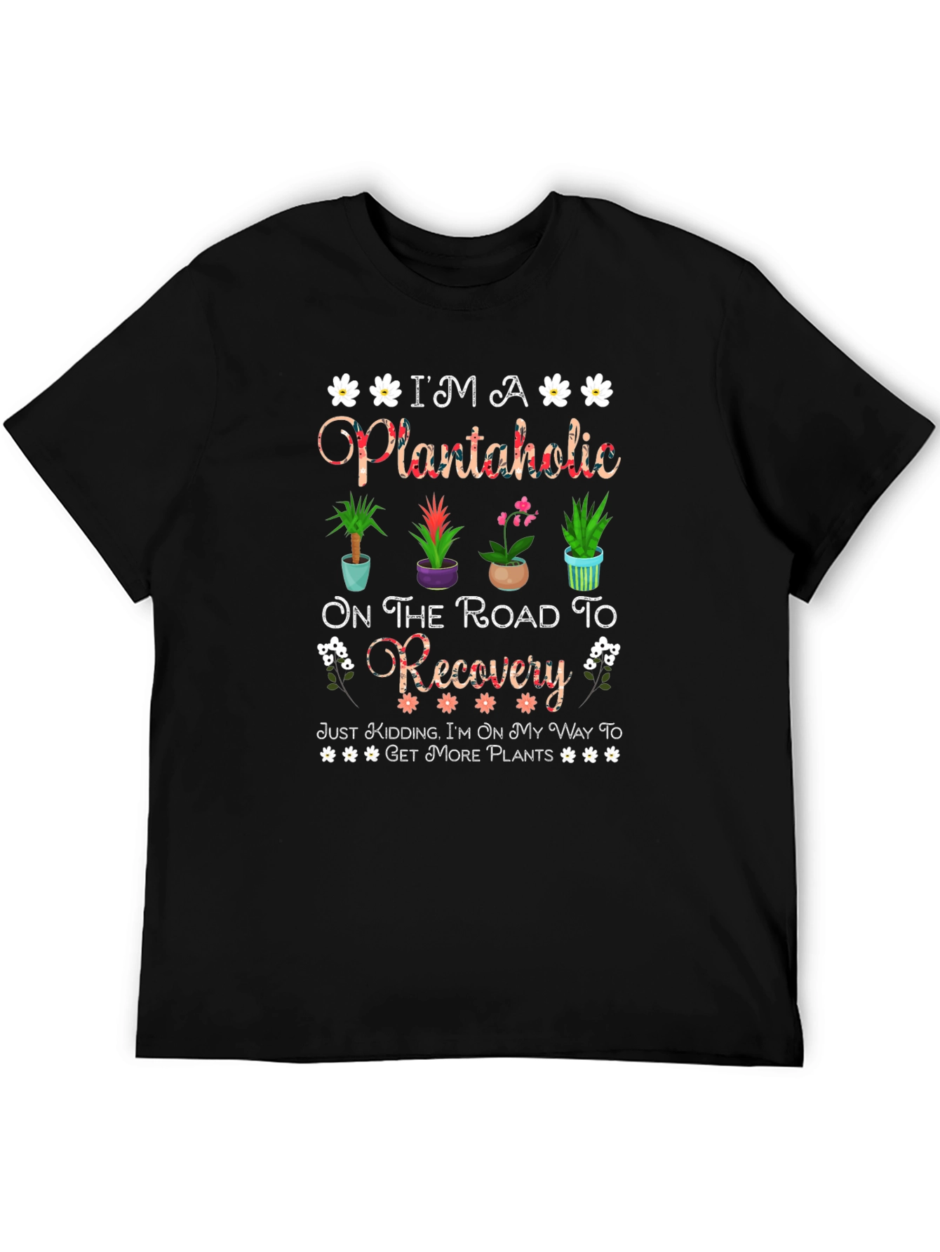 Black Plantaholic T-Shirt - Funny Plant Lover Tee view 5