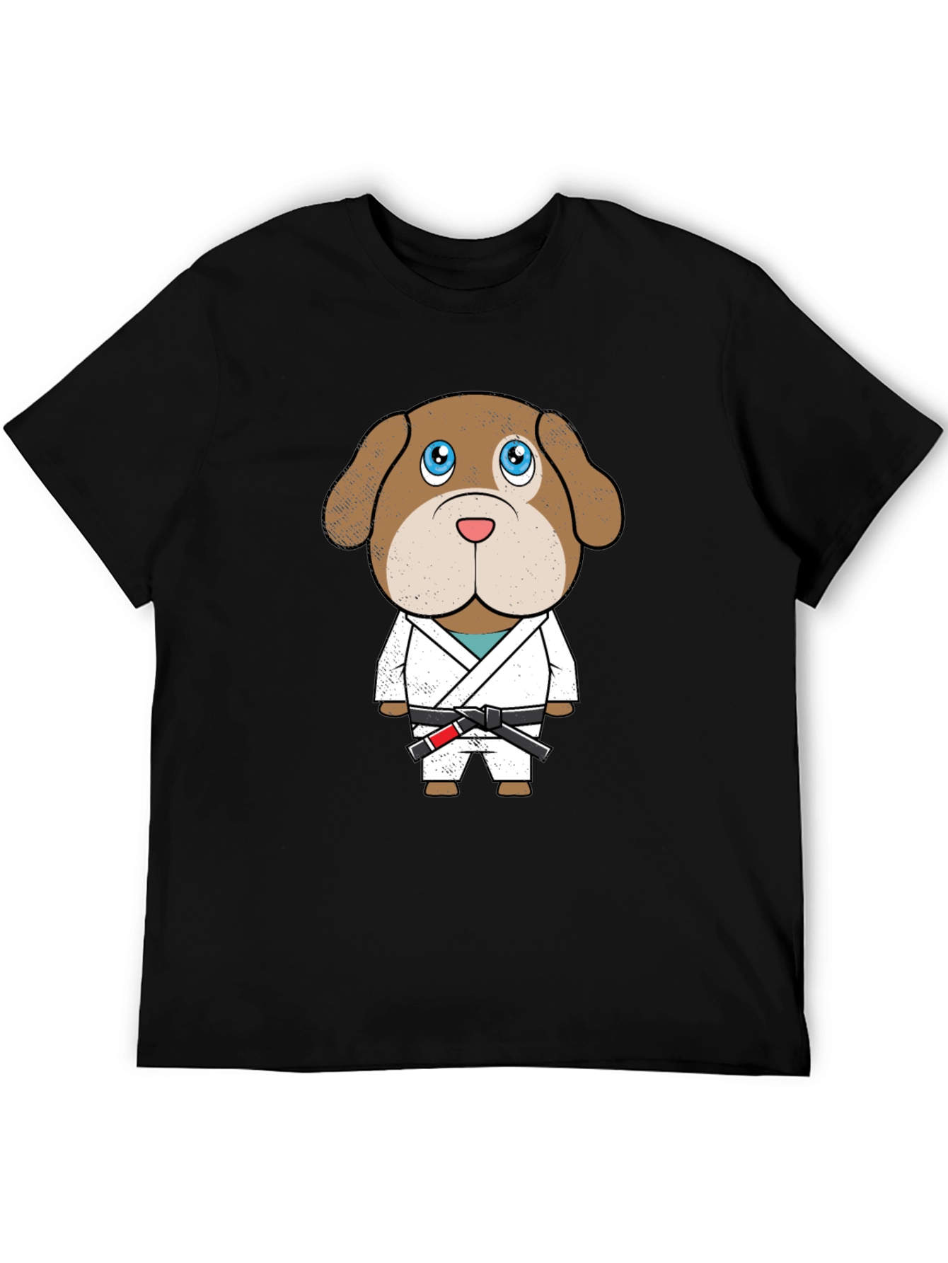 Black Dog Jiu Jitsu T-Shirt - Cartoon Graphic Tee view 5