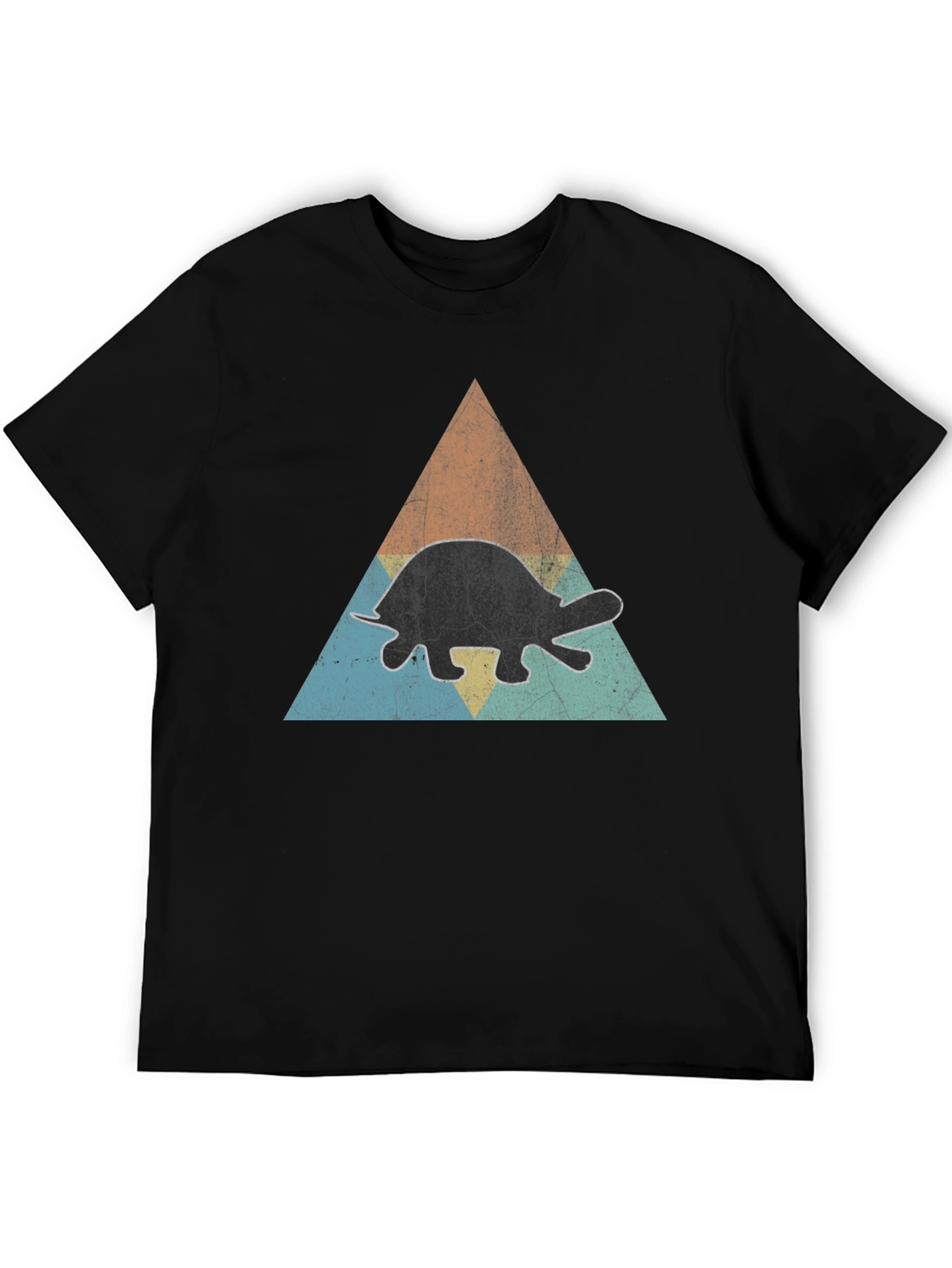 Black Retro Turtle Graphic T-Shirt - Cool Vintage Style view 5