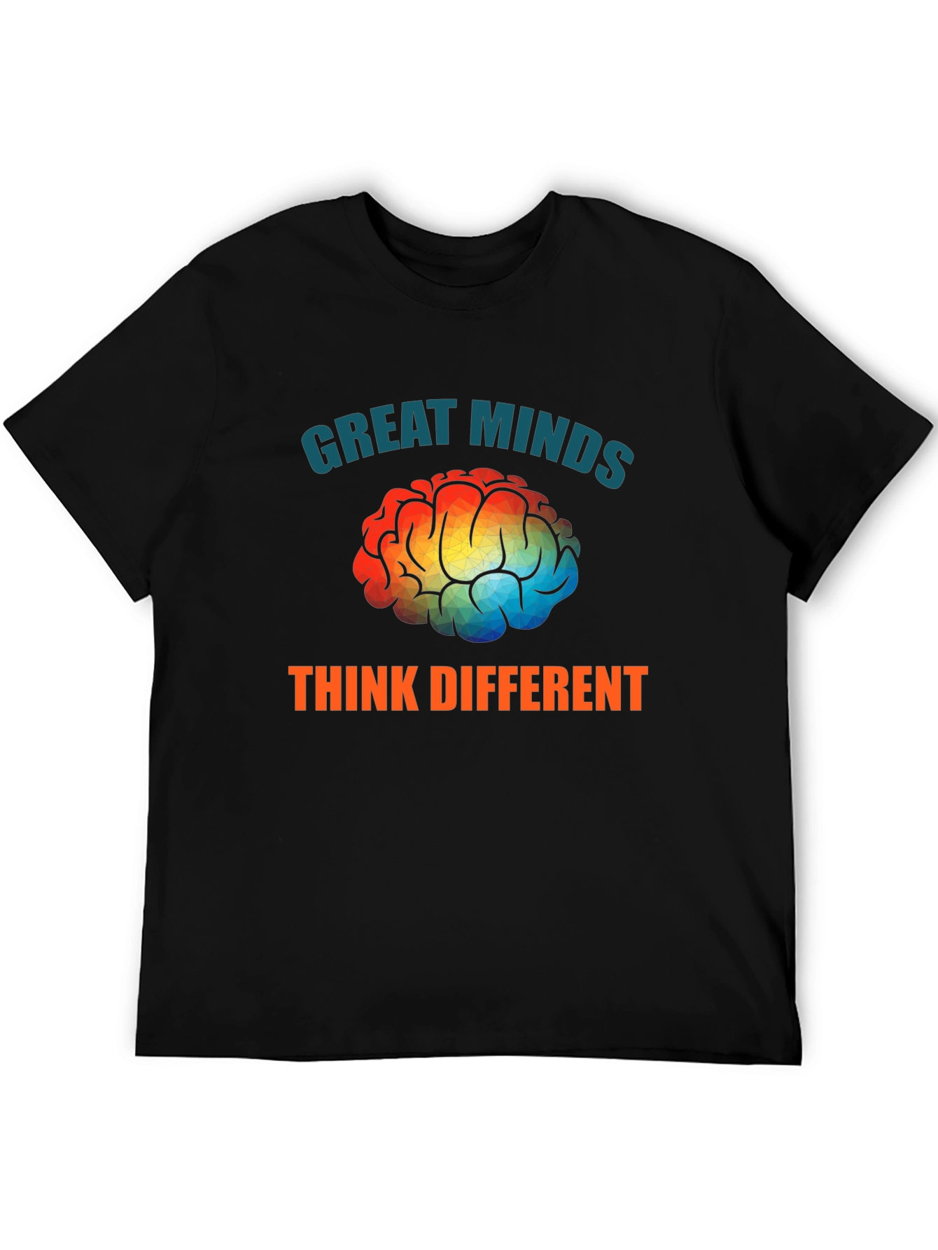 Black Great Minds Think Different Graphic T-Shirt view 5