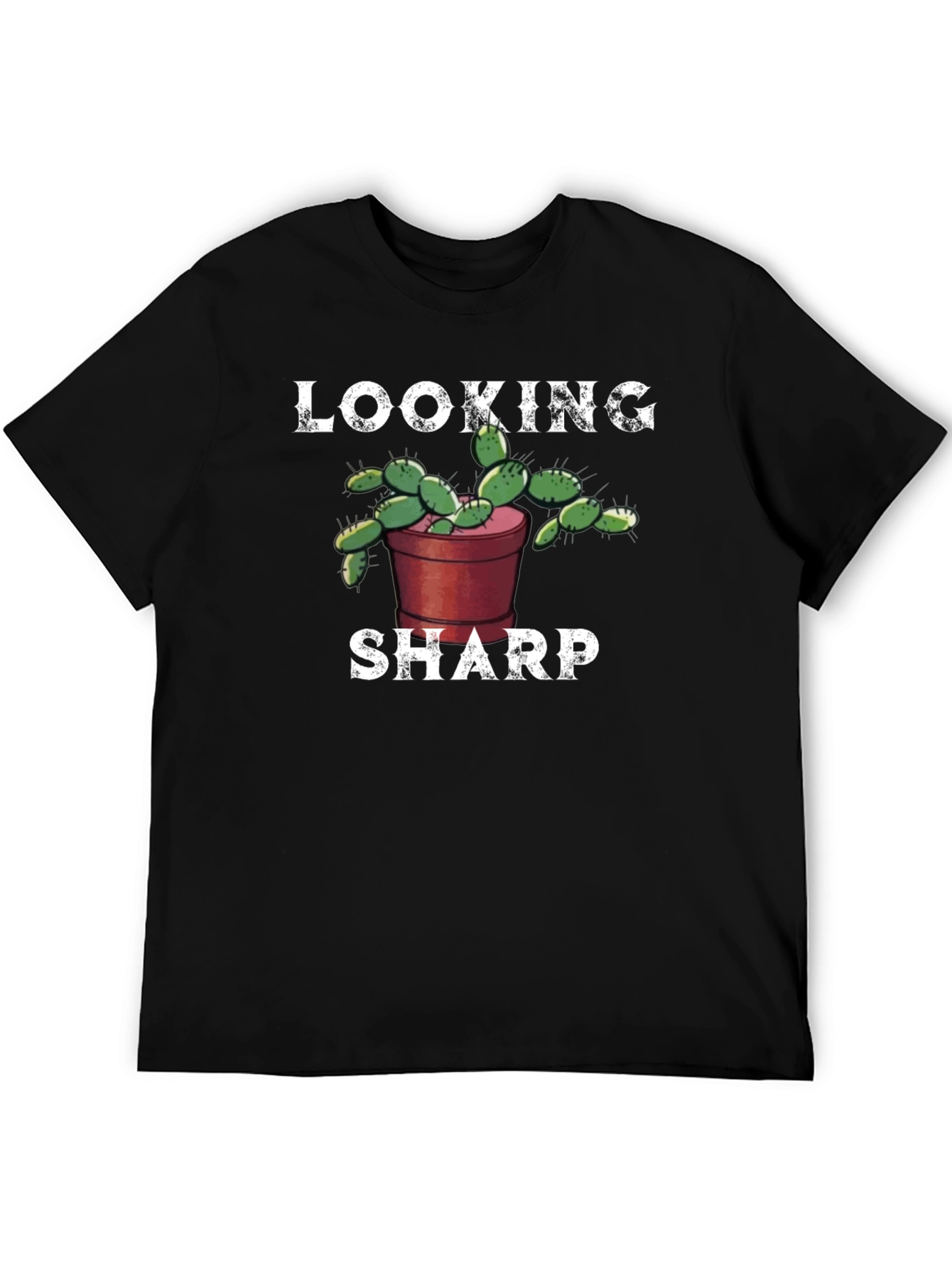 Black Looking Sharp Cactus T-Shirt view 5