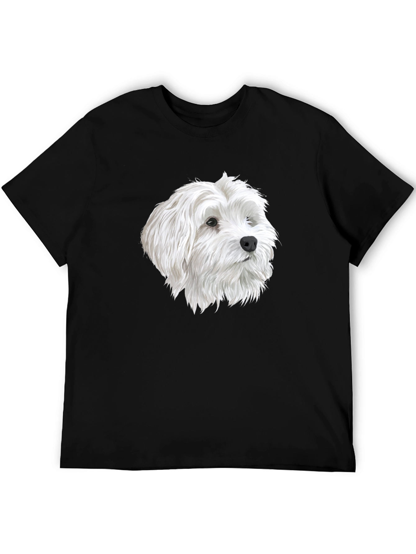 Black Dog Head Graphic Black T-Shirt view 5