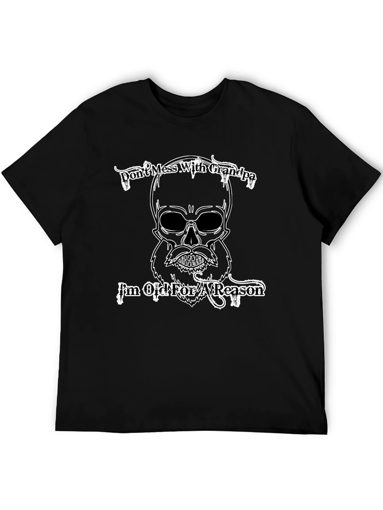 Black Don't Mess With Grandpa T-Shirt view 5