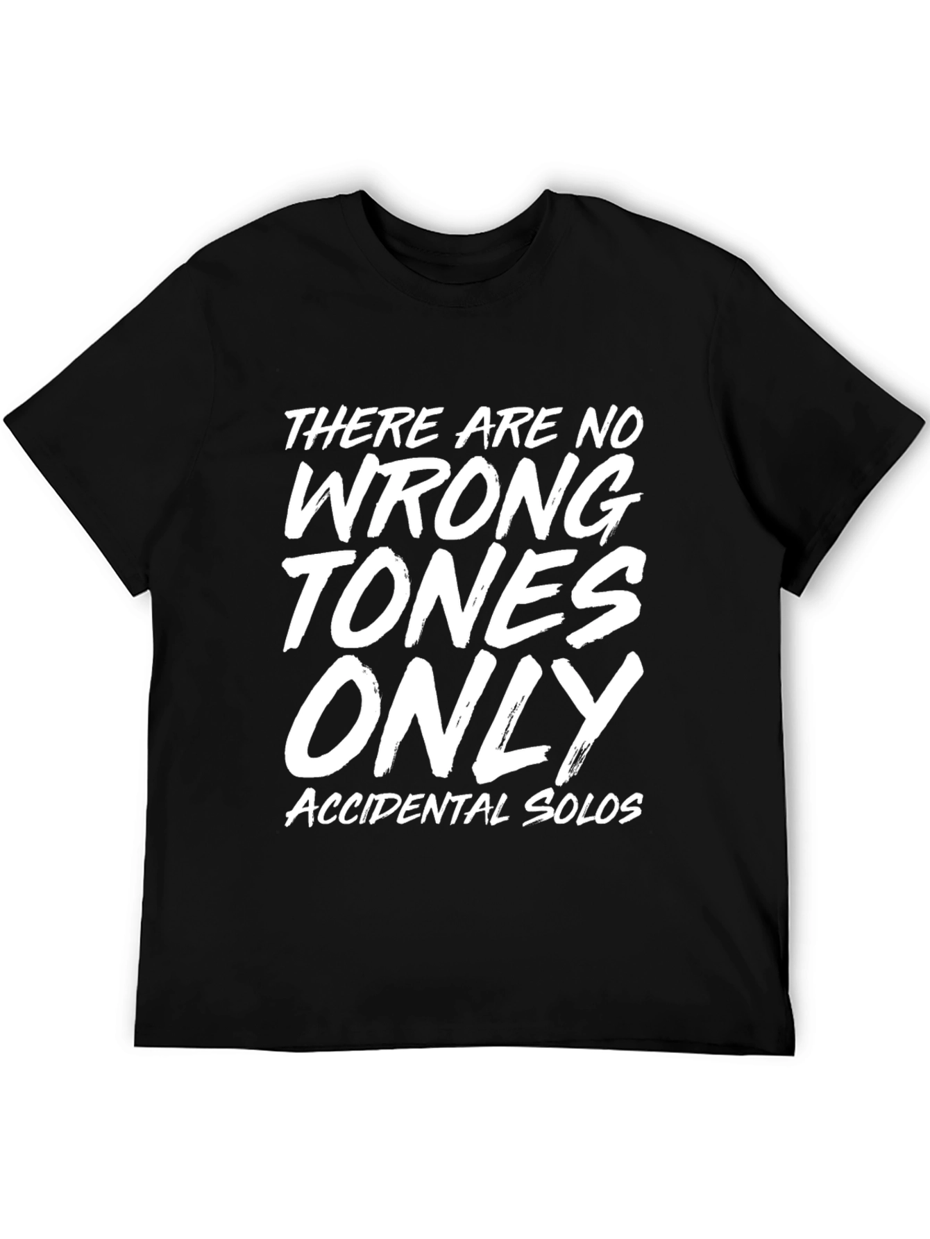 Black Funny Music T-Shirt - "Accidental Solos" Graphic Tee view 5