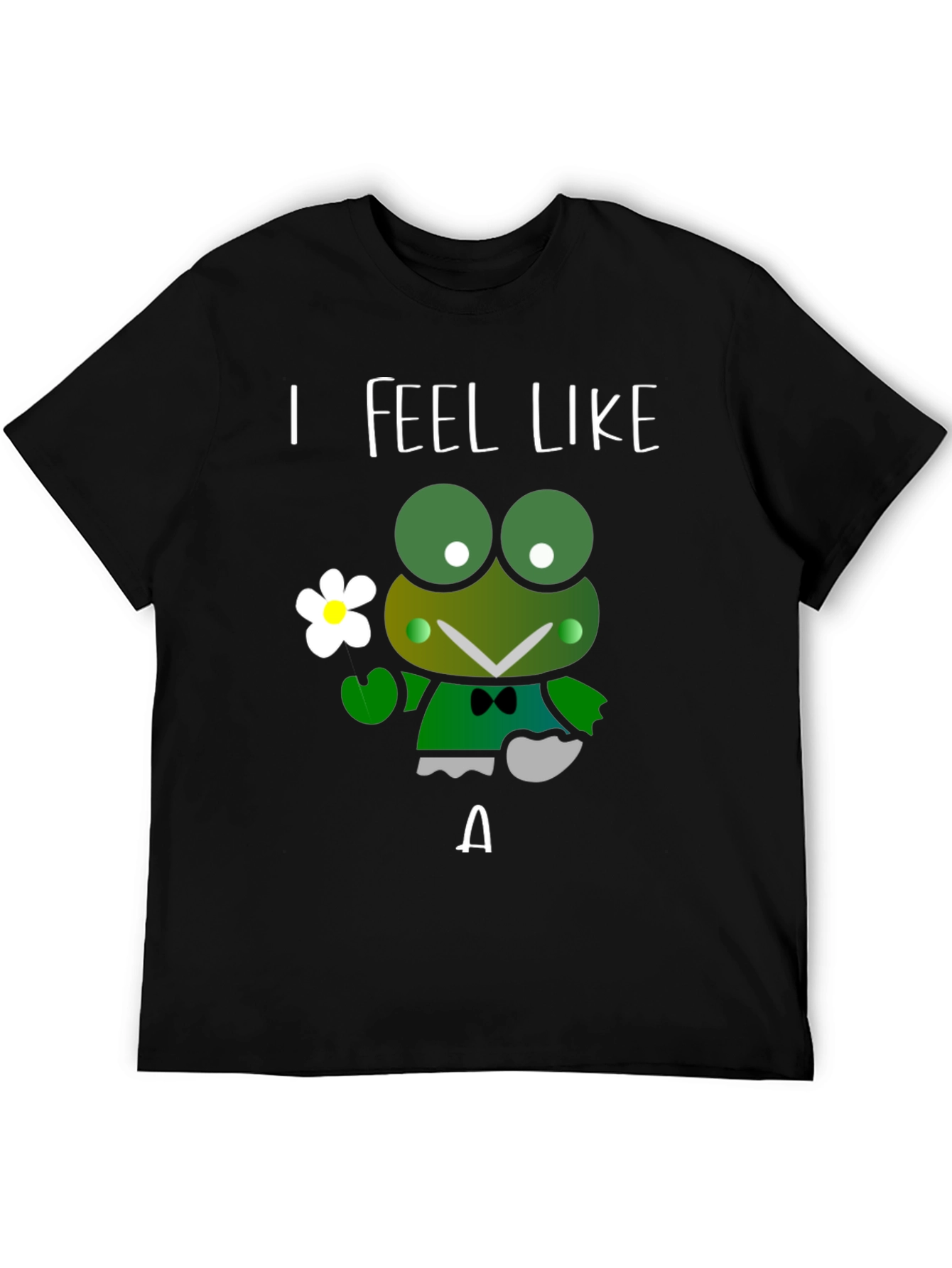 Black I Feel Like A Frog T-Shirt view 5