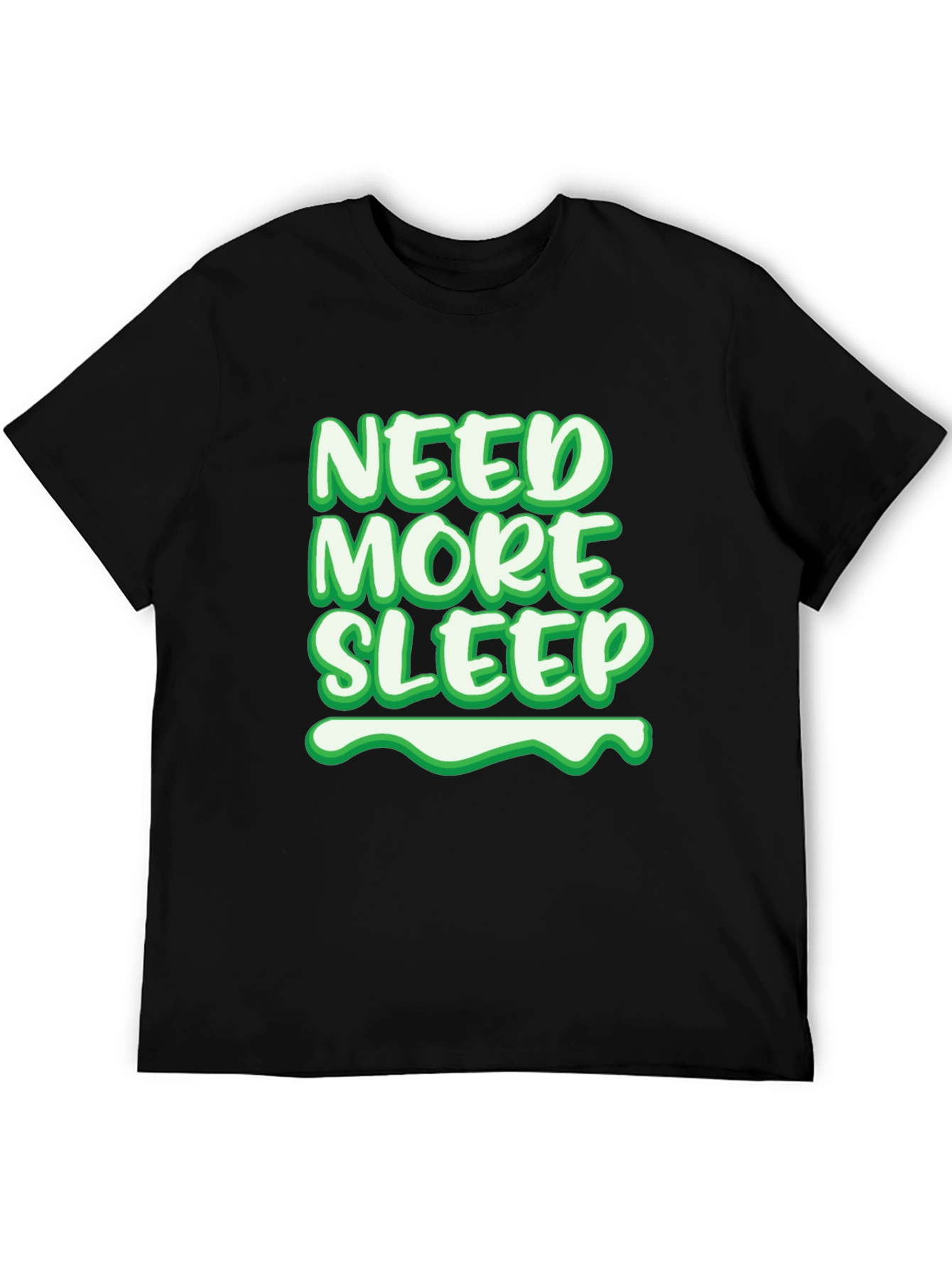 Black Need More Sleep Graphic Tee - Soft Cotton Blend view 5