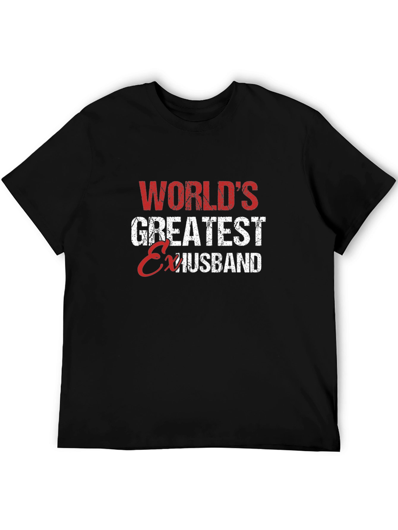 Black World's Greatest Ex Husband Funny T-Shirt view 5