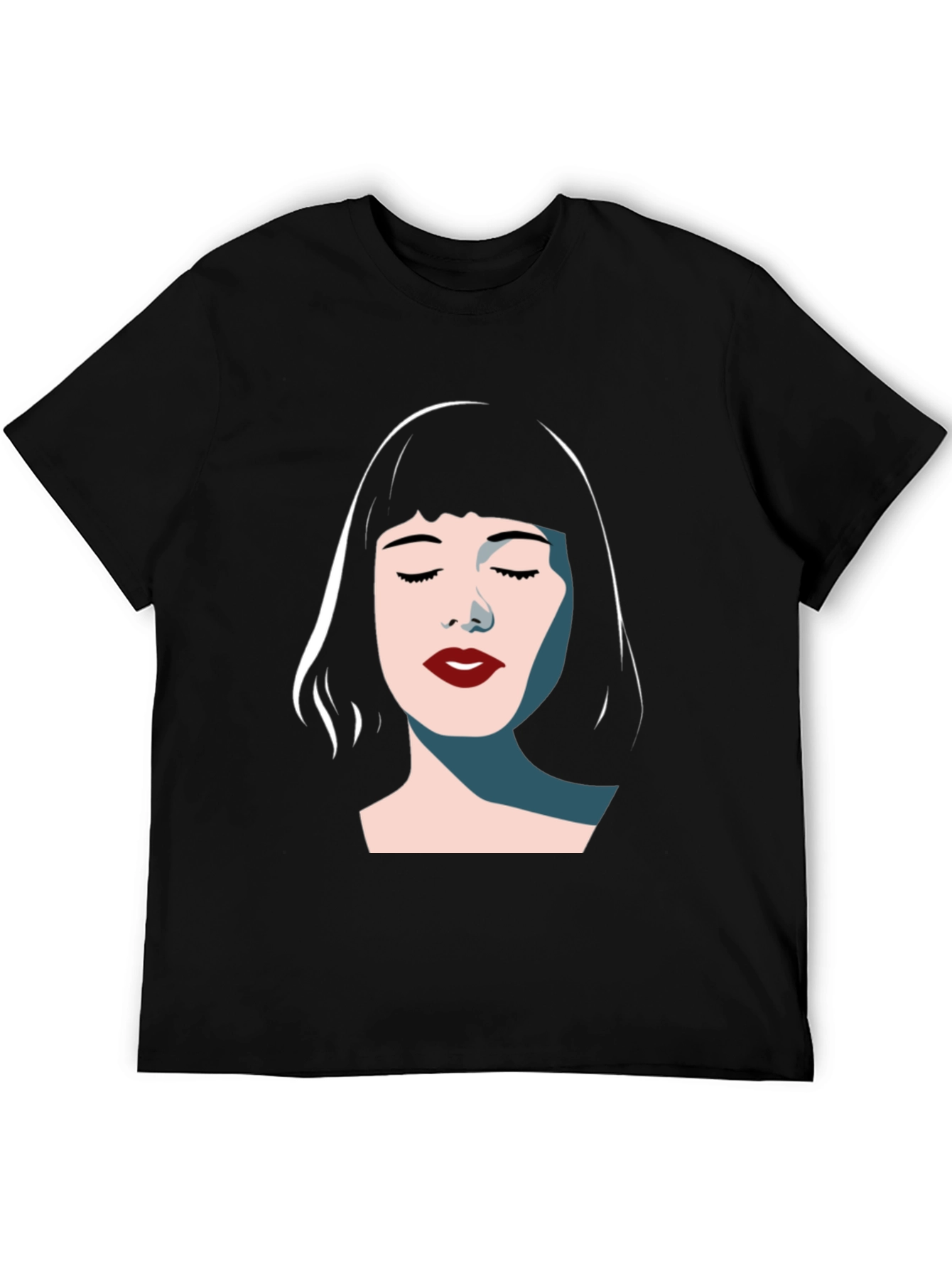Black Minimalist Woman Graphic Tee - Modern Style view 5
