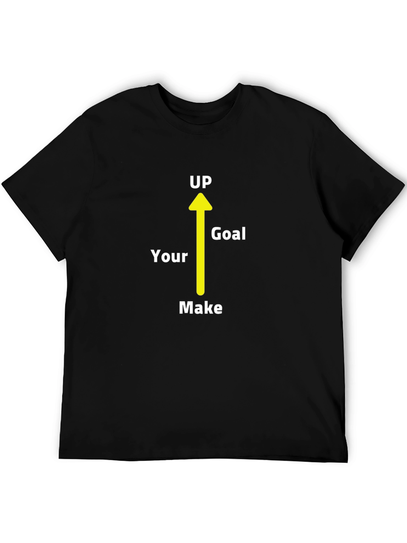 Black Motivational 'Make Your Goal Up' Black T-Shirt view 5