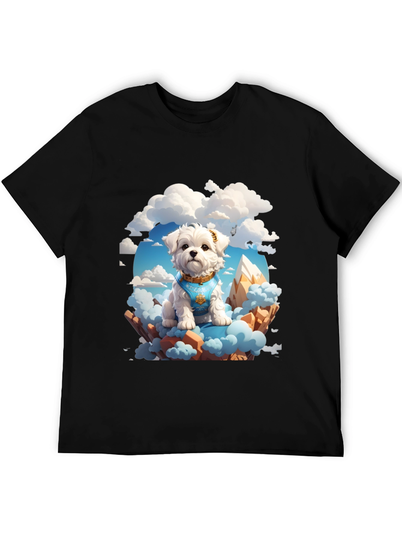 Black Dog in the Clouds T-Shirt view 5