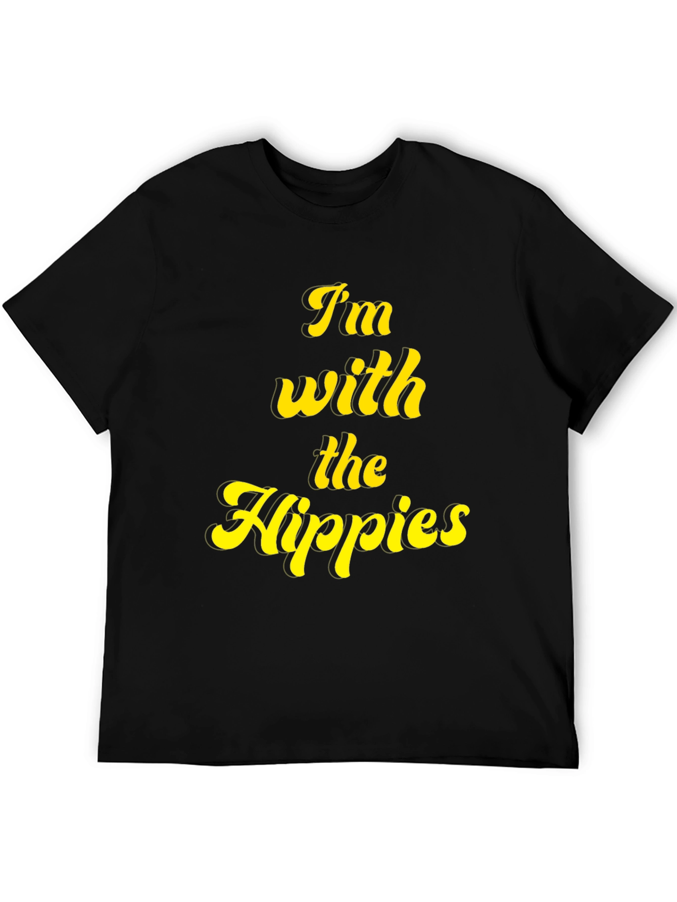 Black I'm With The Hippies Graphic T-Shirt view 5