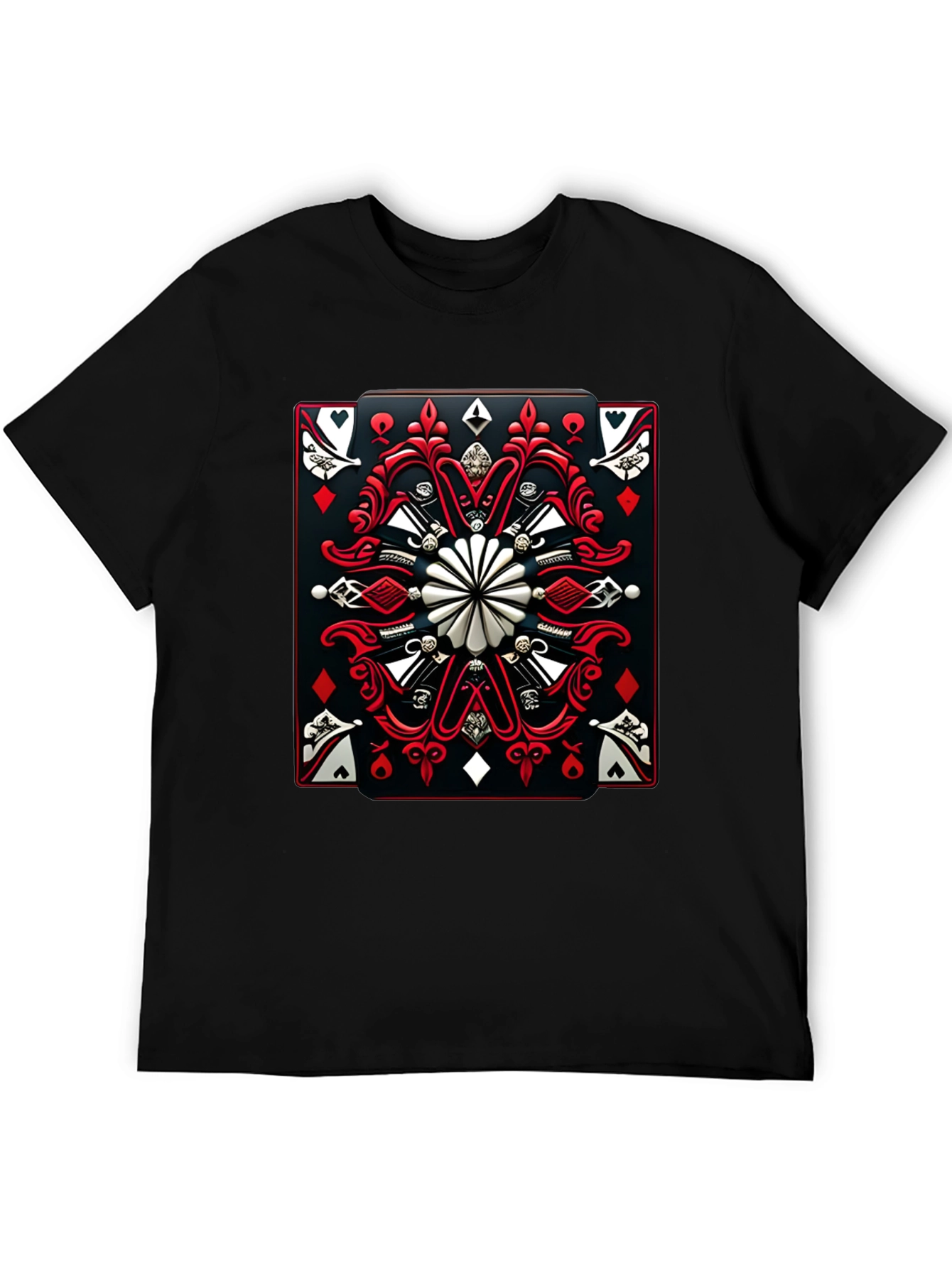 Black Playing Card Graphic T-Shirt - Black view 5