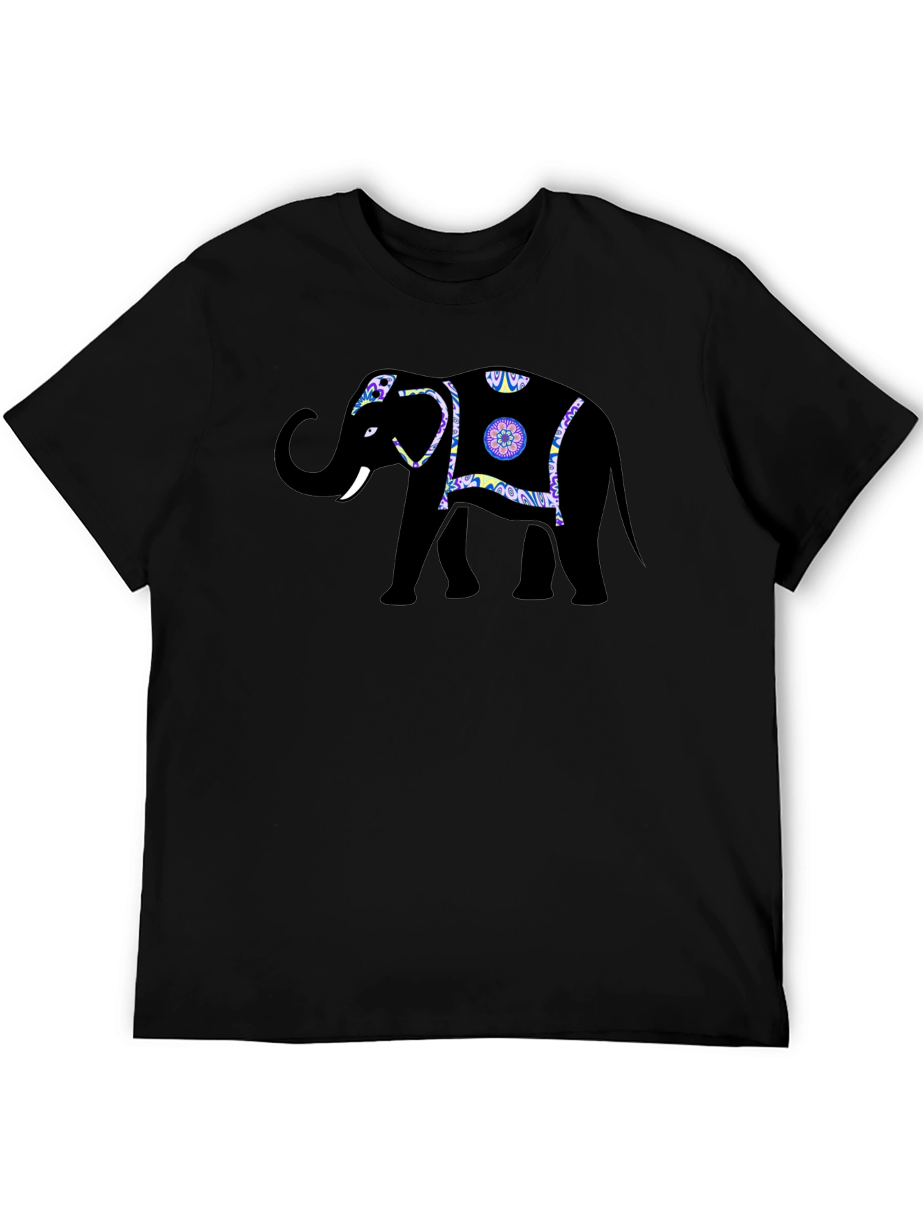Black Elephant Graphic Tee - Stylish Black T-Shirt view 5
