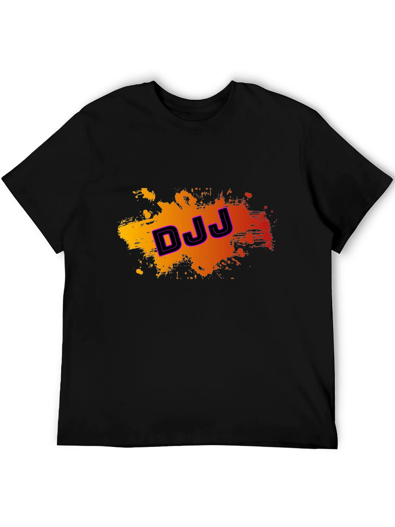 Black DJJ Graphic Print Black Tee view 5